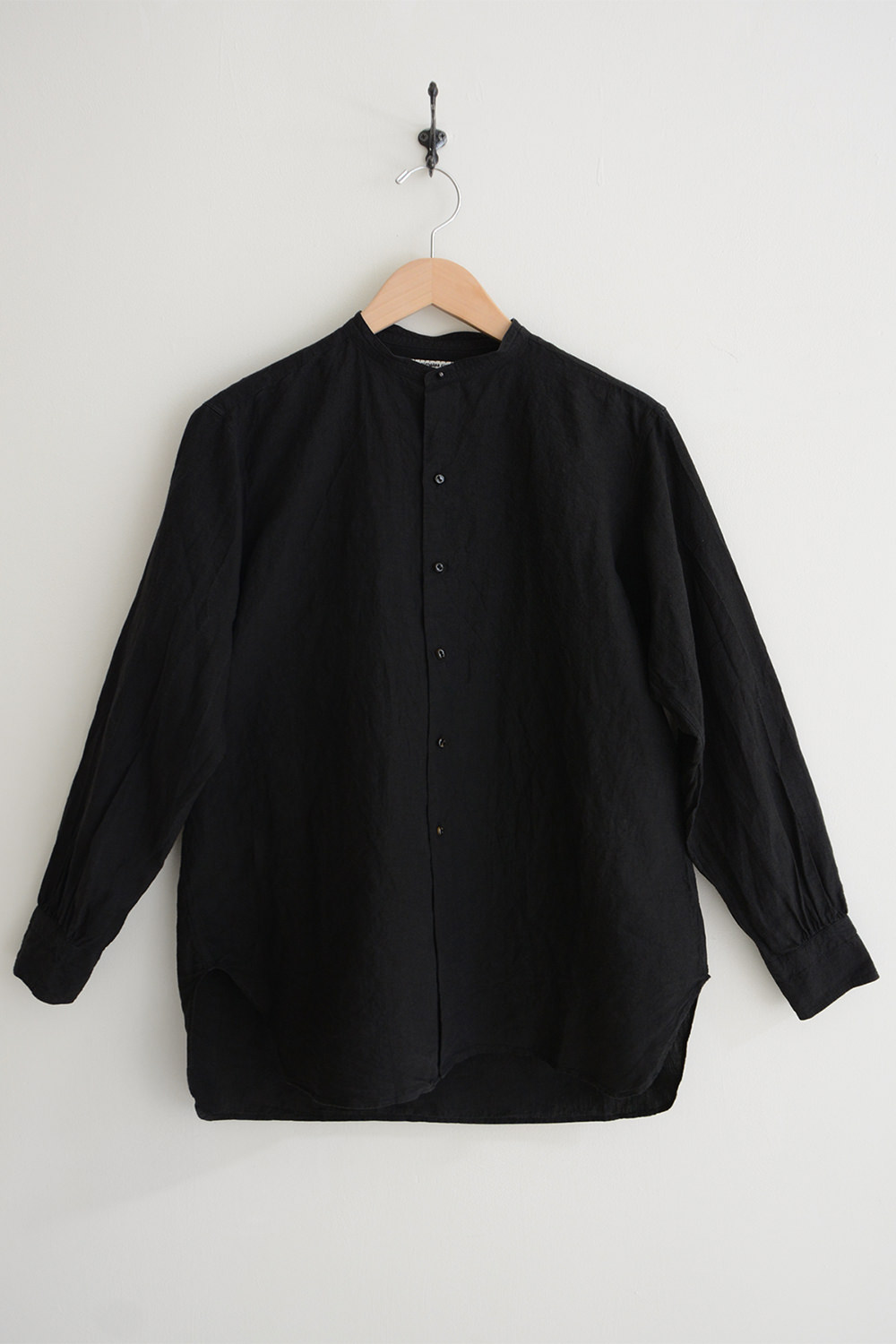 Kaval, Stand Collar Shirt - Black - MAKIE