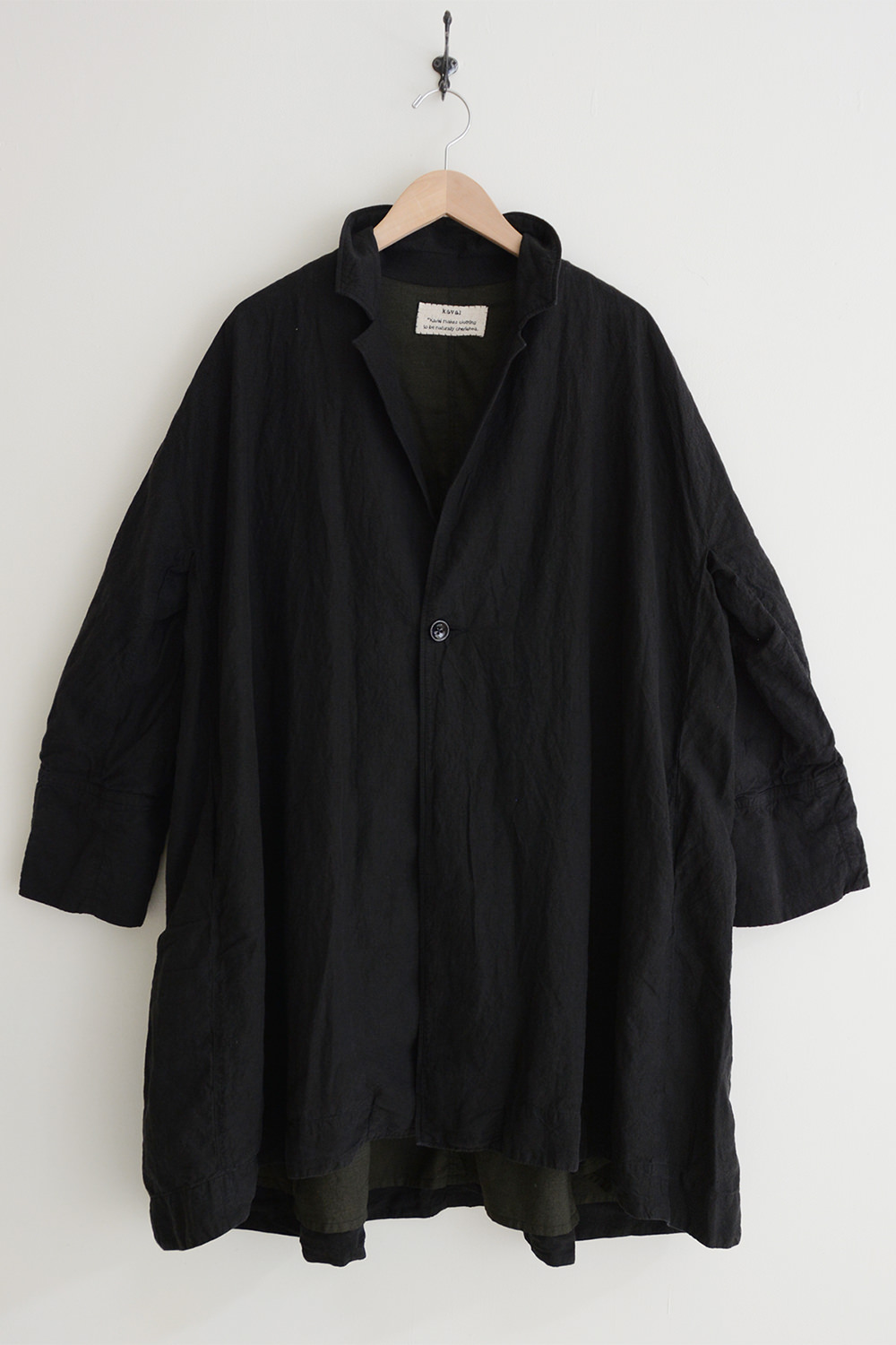 Kaval A-Line Over Coat Black a Top Picture