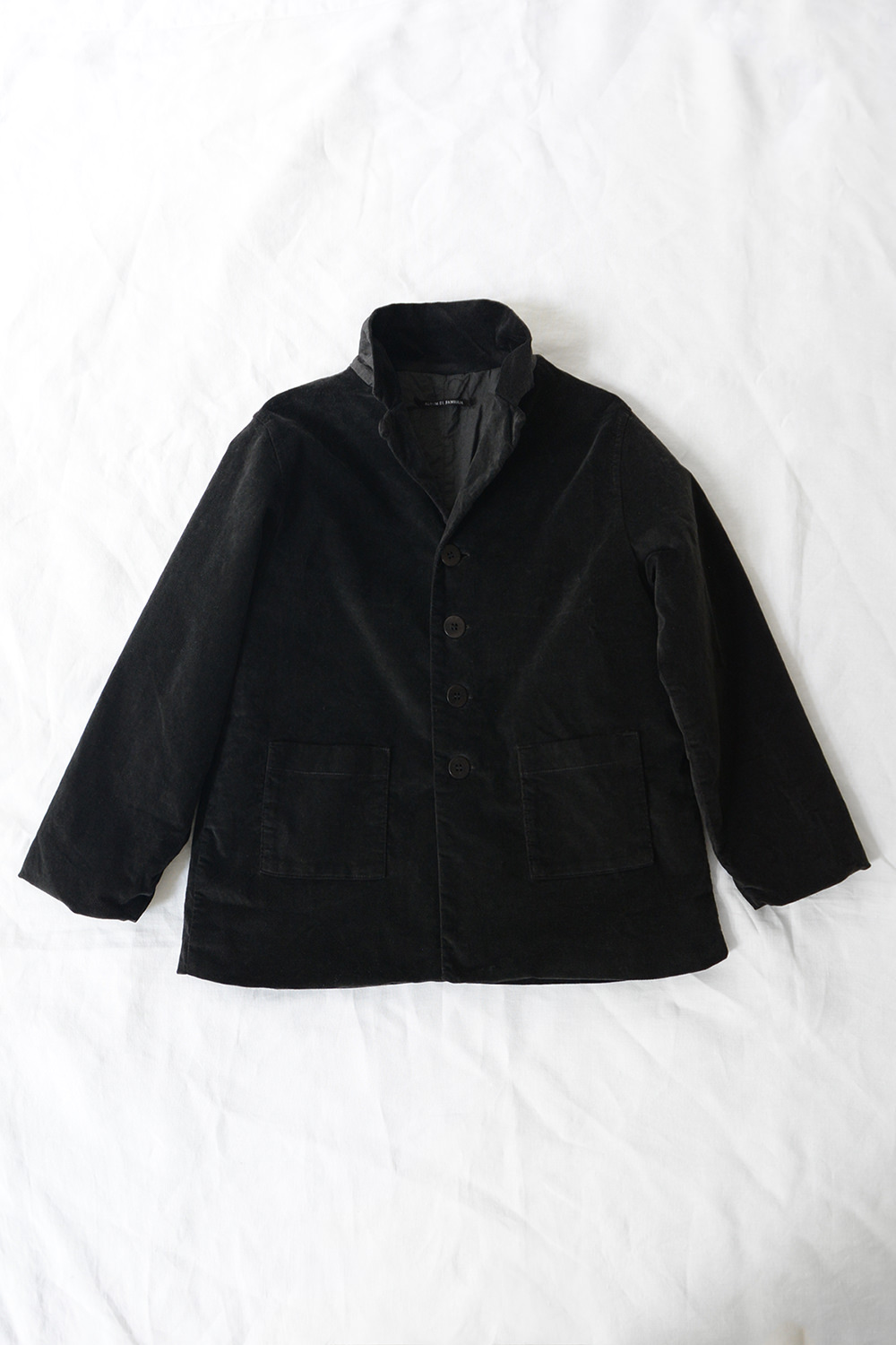 album di famiglia kid's velvet jacket in slate black top picture