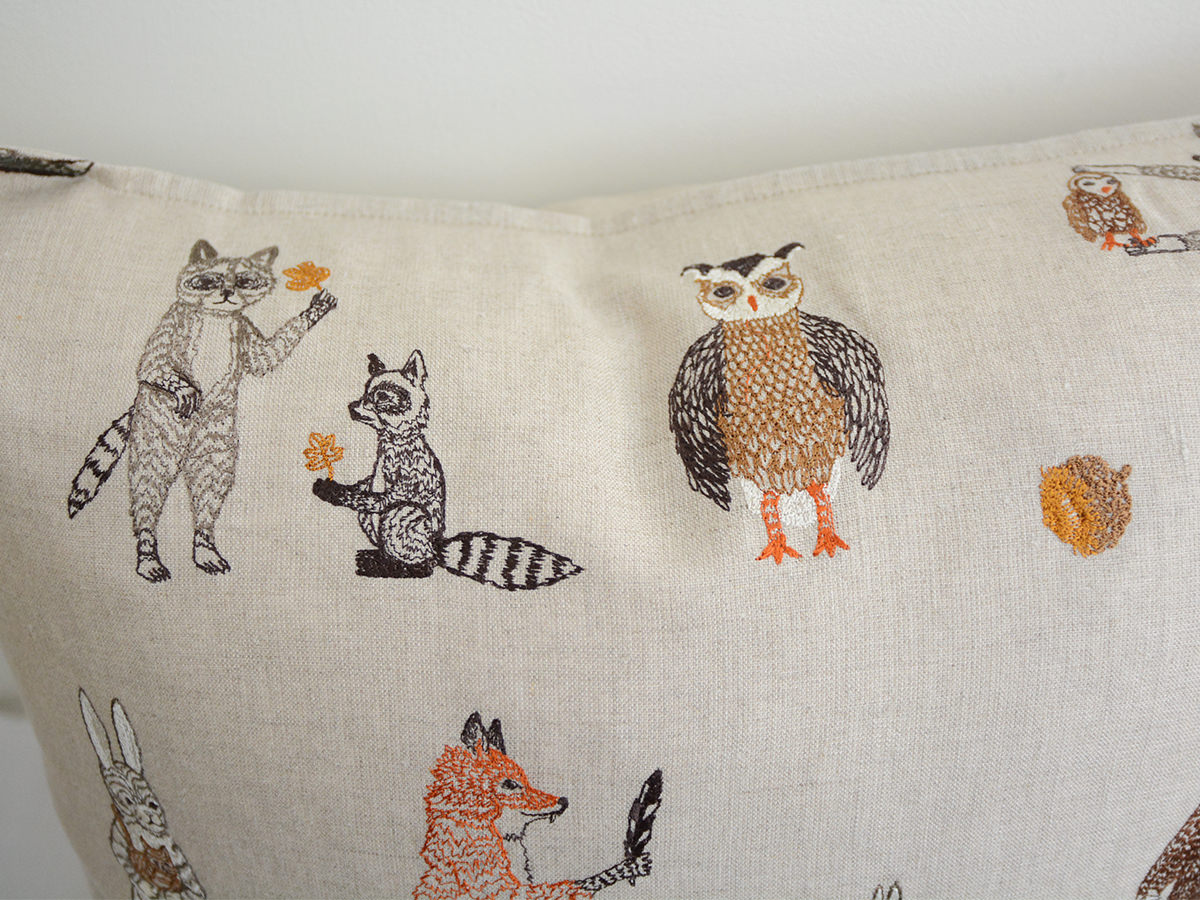 Coral Tusk Woodland Friends Pillow MAKIE