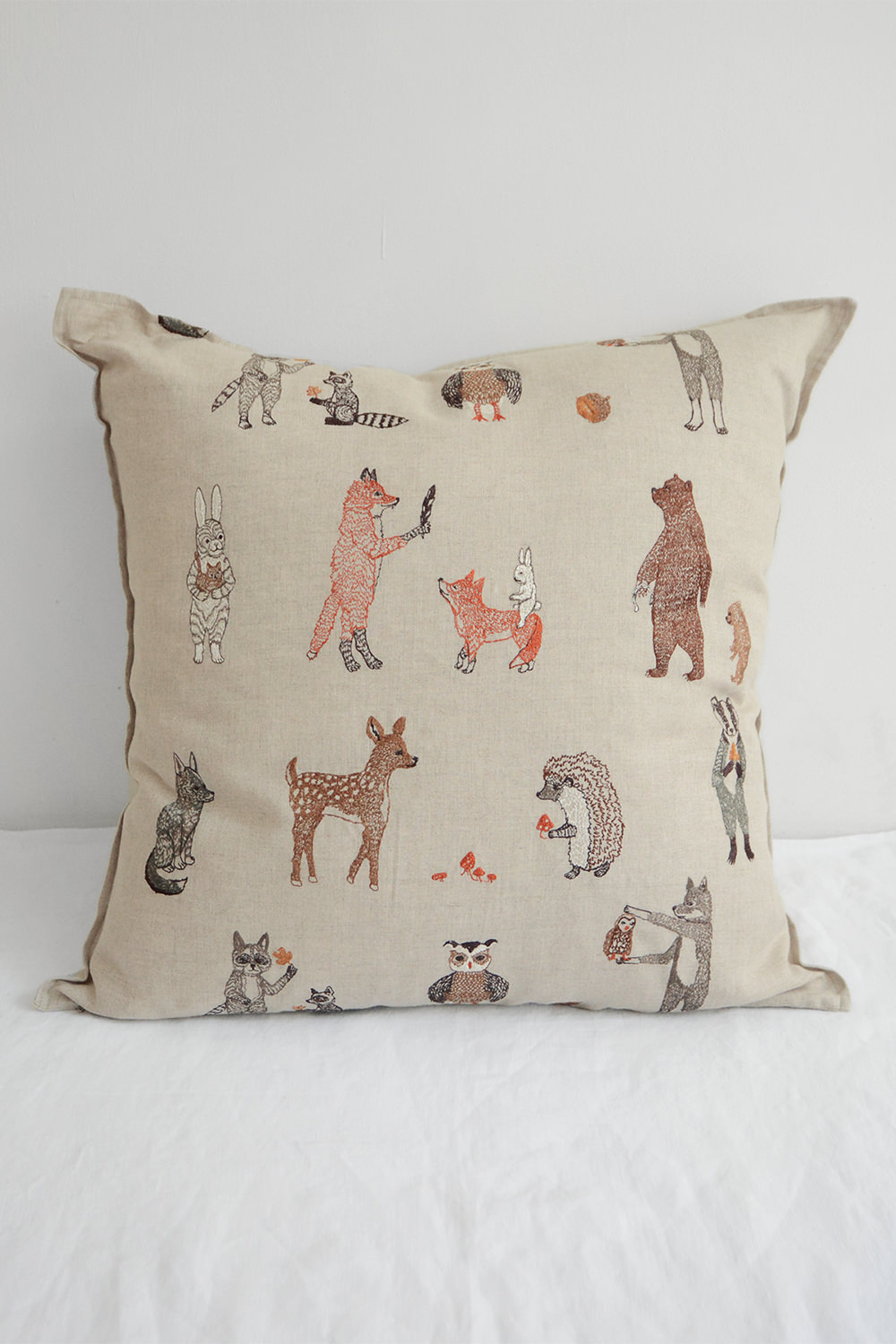 Coral and Tusk Woodland Friends Pillow Top Picture