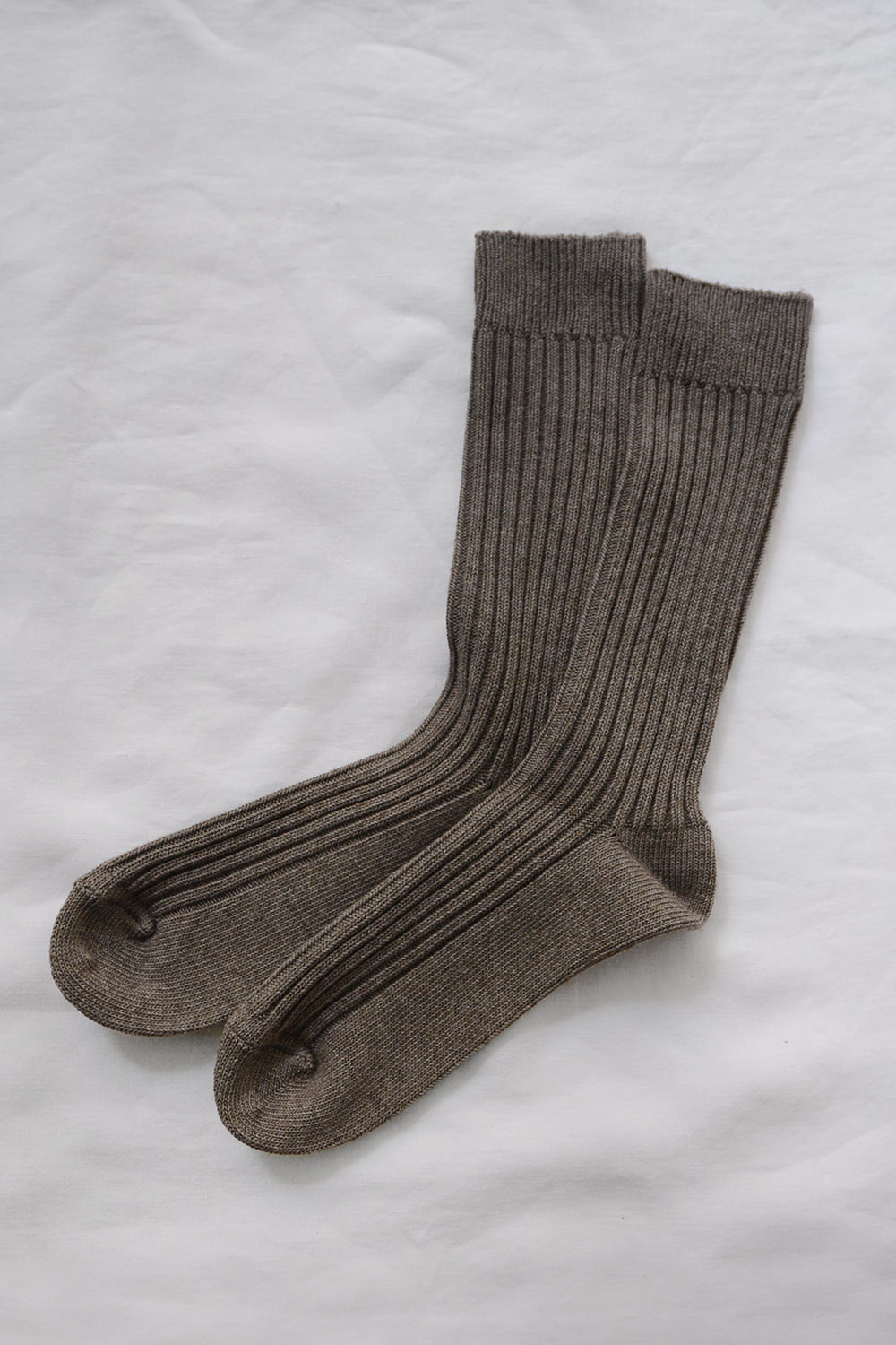 yahae organic cotton and yak rib socks dark gray top picture