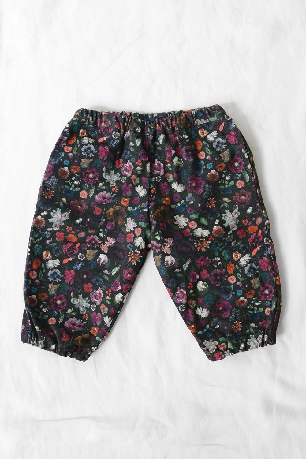 Corduroy Pants Grace - Charcoal Floral