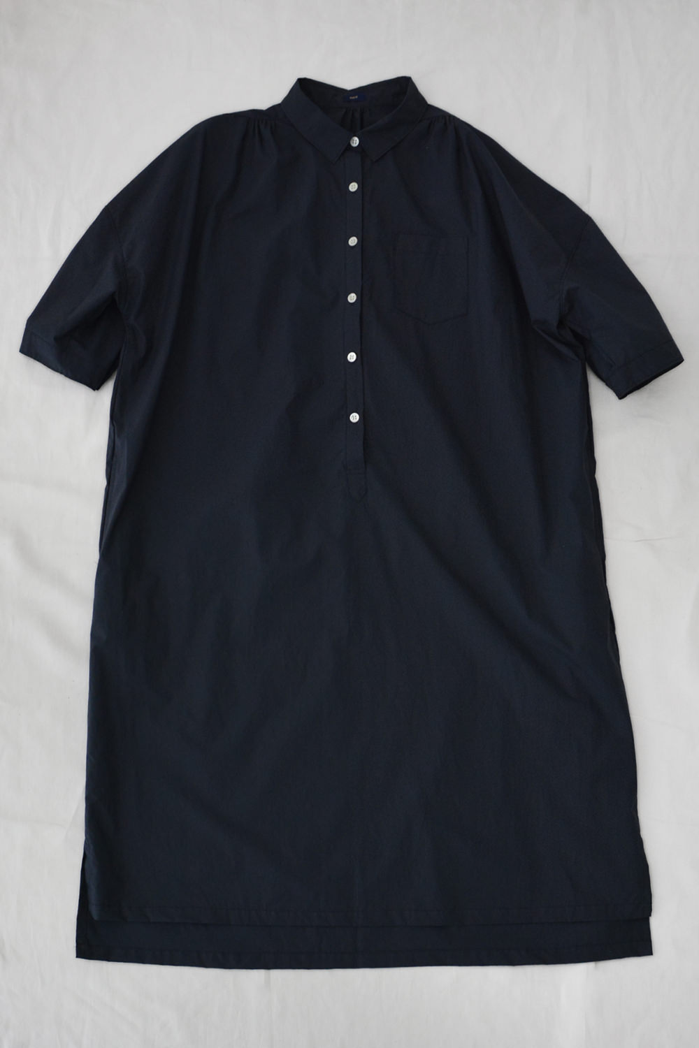 MAKIE, Women's Linen Cotton Dress Elise - Navy