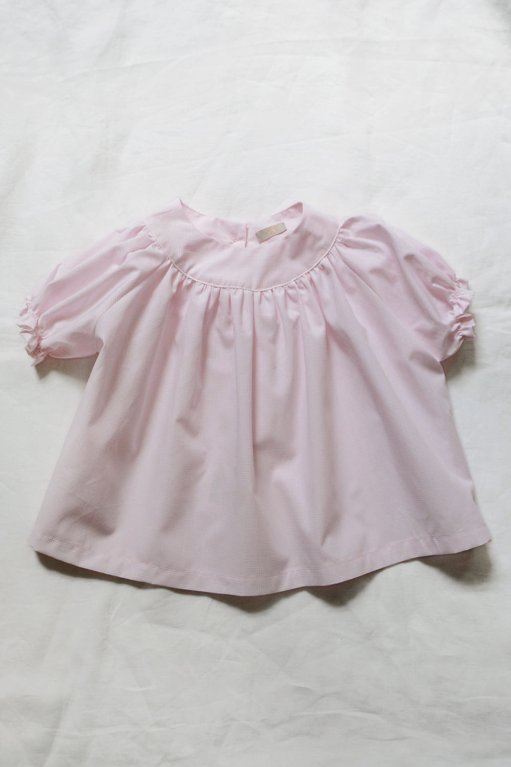 Blouse Alba Pink Gingham Check Top Picture