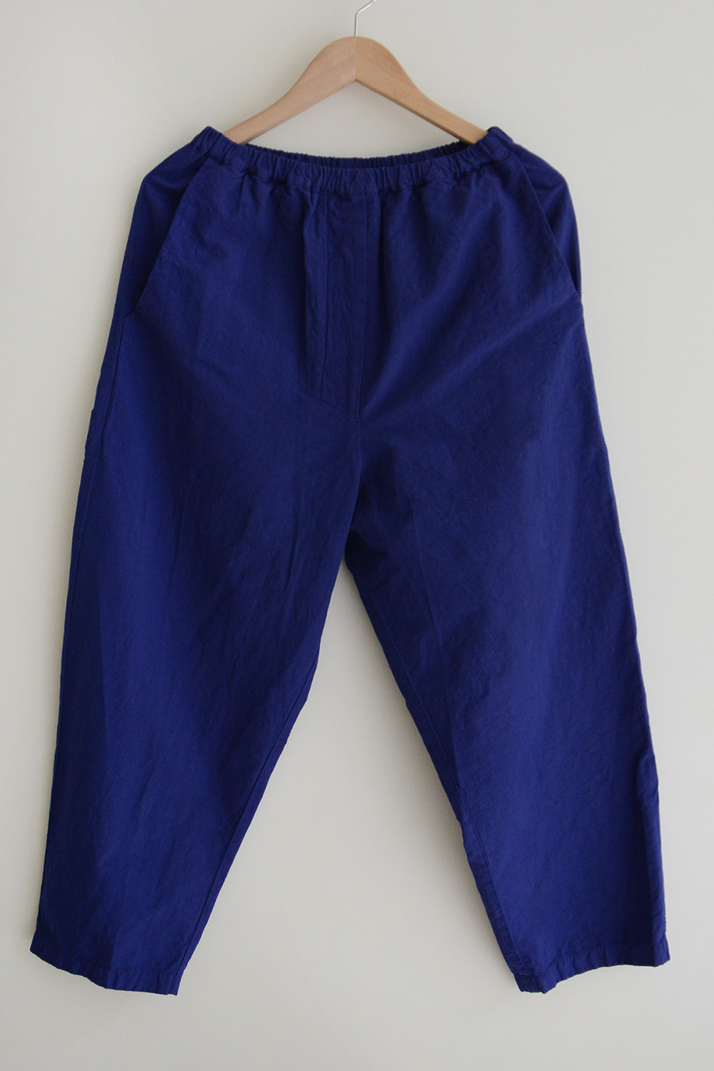 Manuelle Guibal, Linen Cotton Worker Pants in Crazy Blue Top Picture