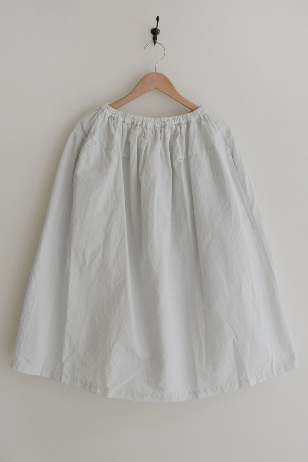 Manuelle Guibal, Linen Cotton Skirt in Ash White Top