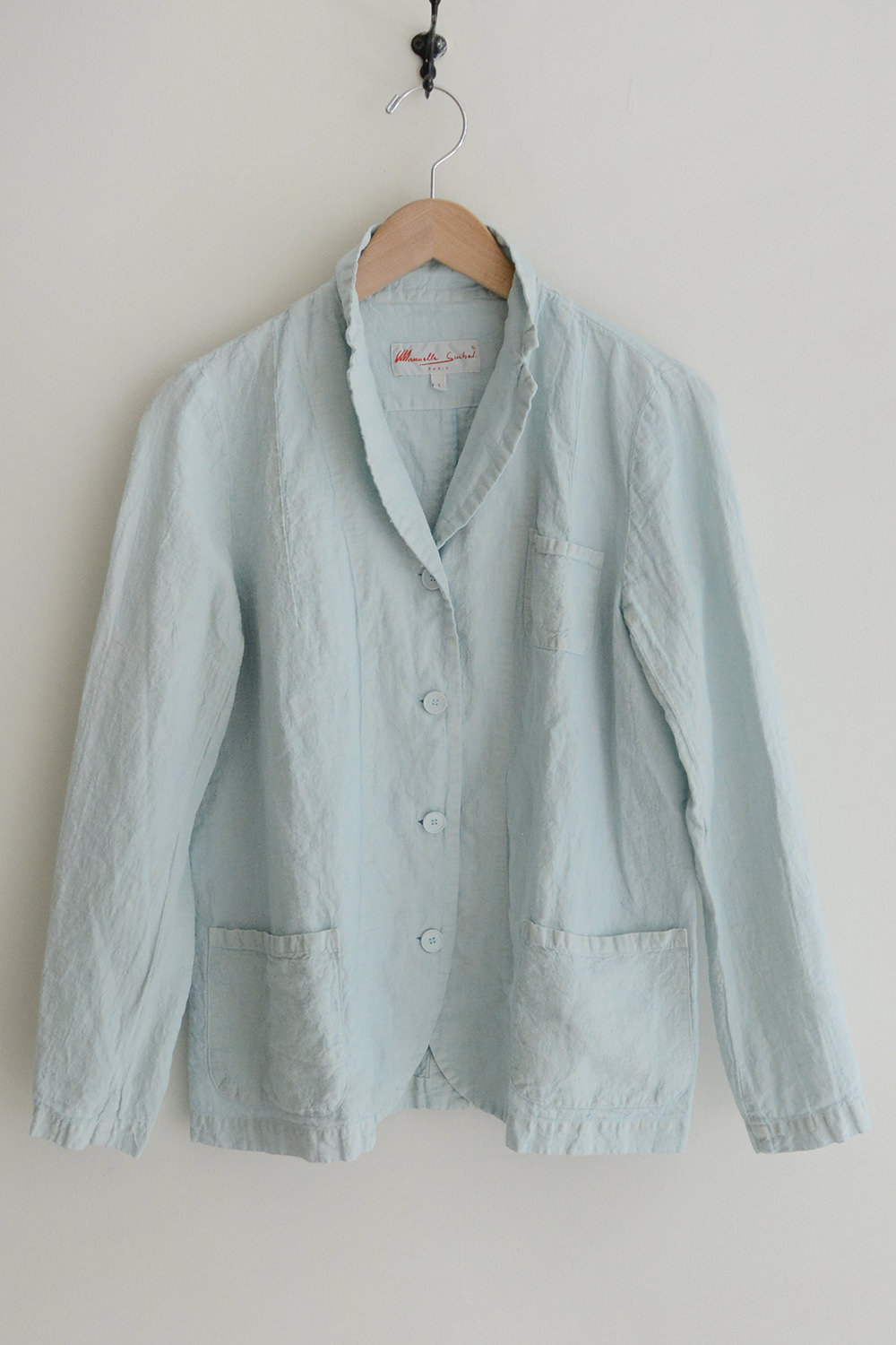 Manuelle Guibal Linen Jacket in Ice Blue Top Picture