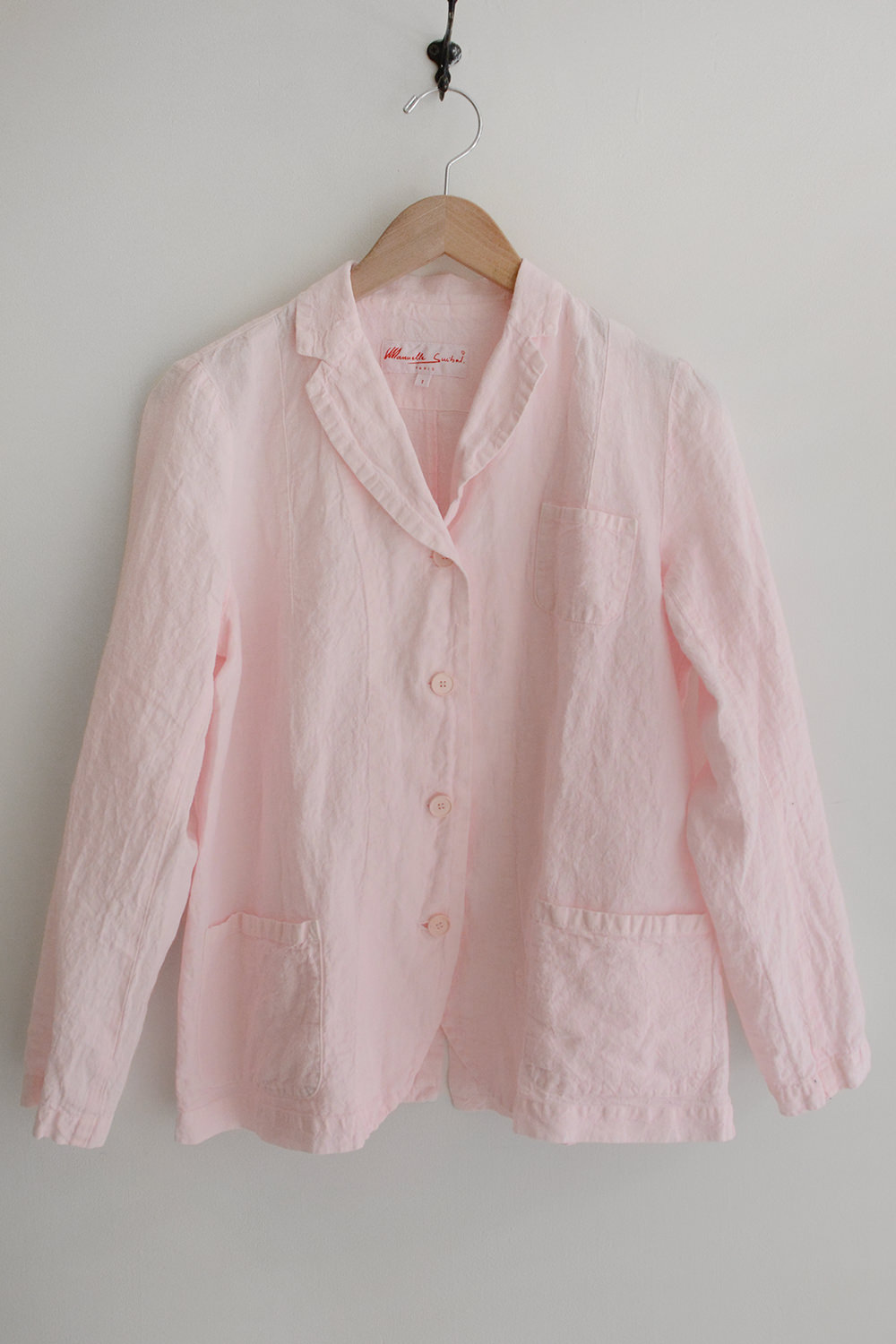 Manuelle Guibal Linen Jacket in Think Pink Top Picture