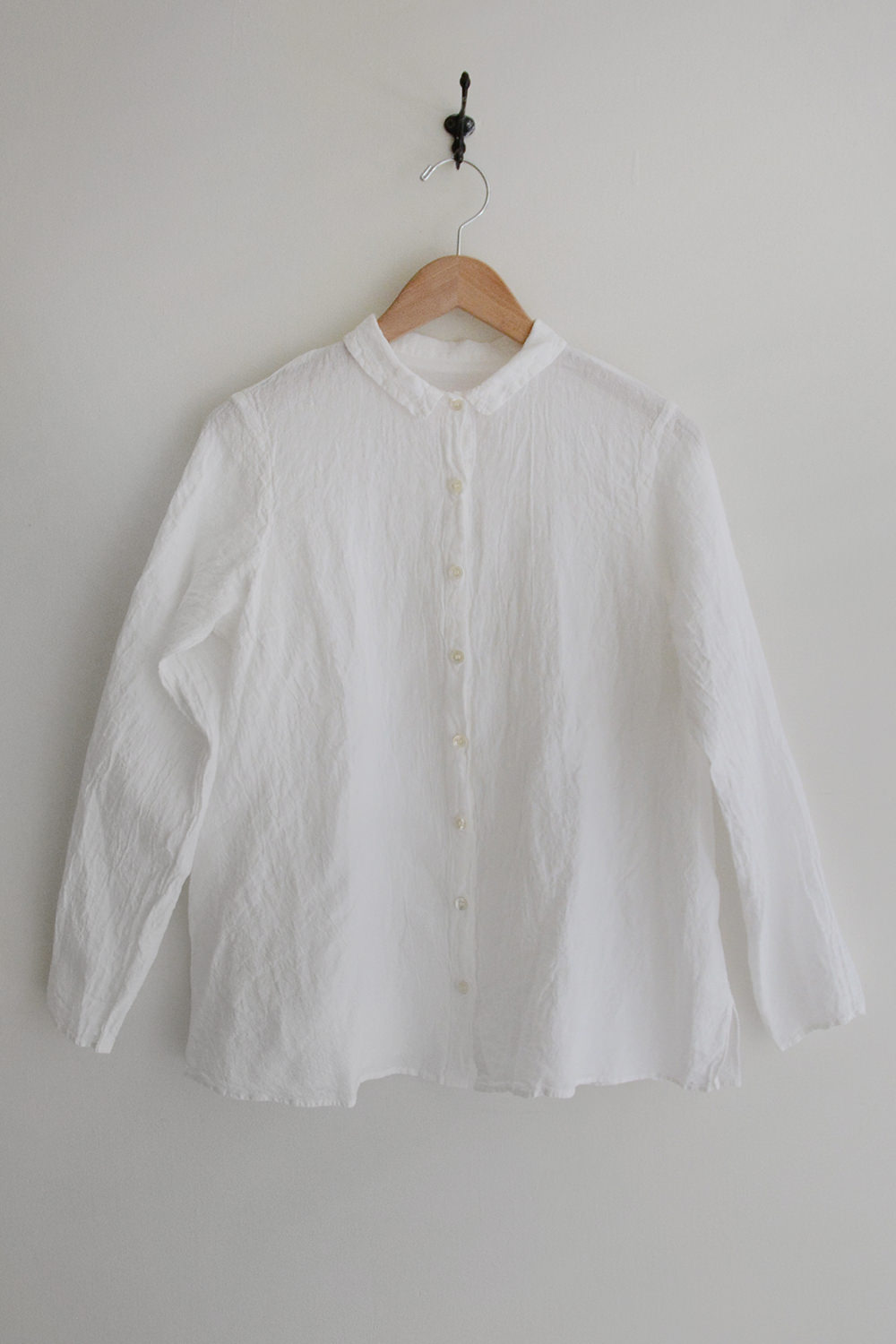 Manuelle Guibal Linen Shirt 6661 Full White Top Picture