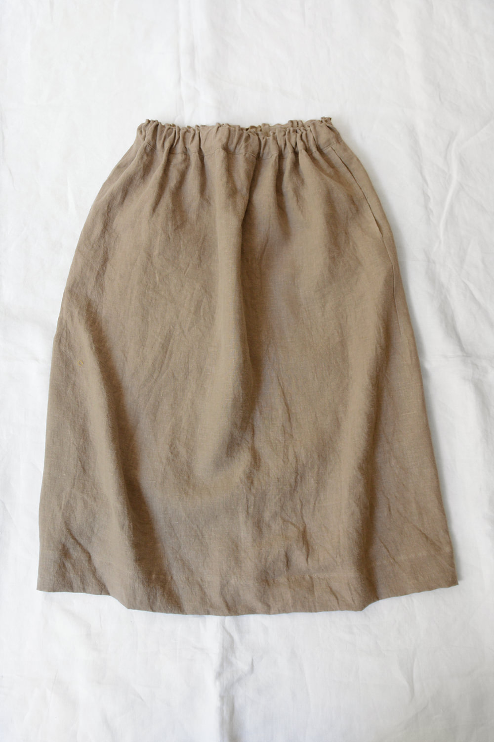MAKIE, Linen Skirt - Taupe