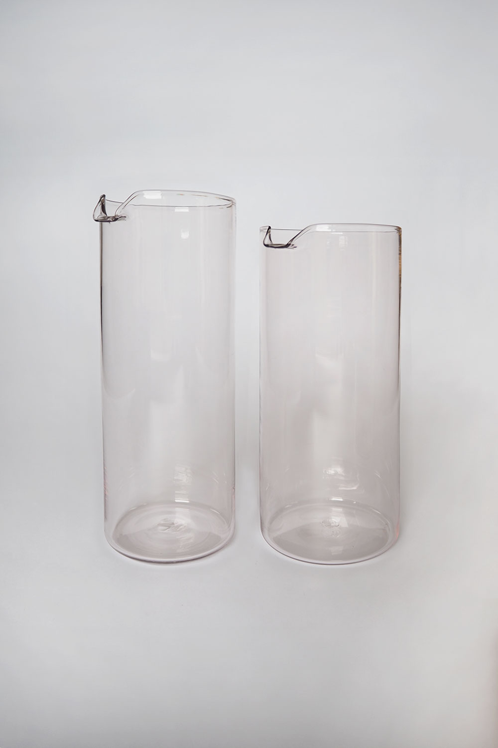 Hand-Blown Glass Pitcher - Lt. Pink
