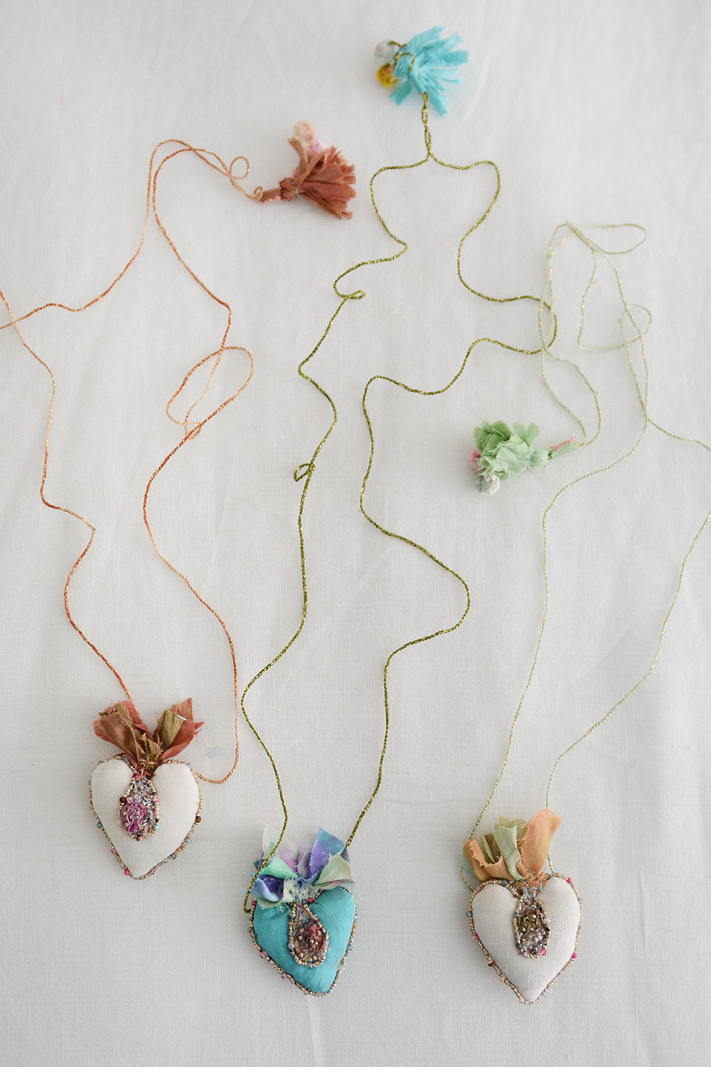 Antonia Rossi, Embroidered Heart Necklace FW - ABC