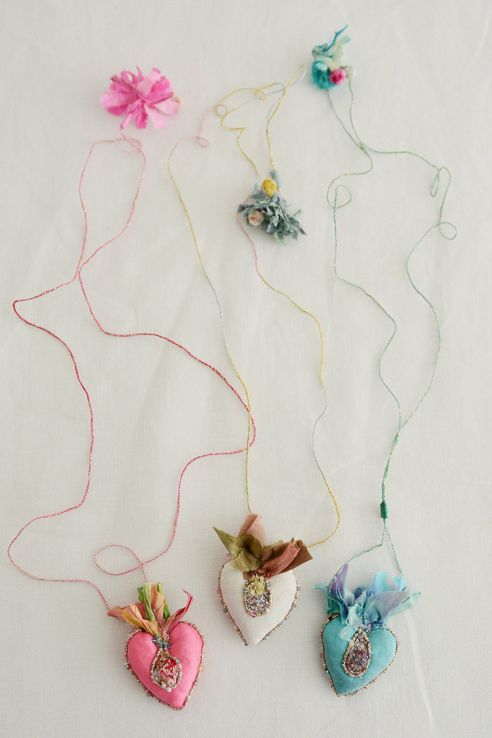 Antonia Rossi, Embroidered Heart Necklace FW - DEF