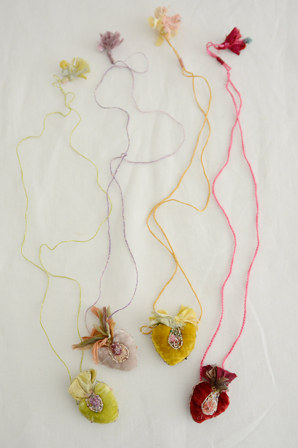 Antonia Rossi, Embroidered Heart Necklace FW - GHIJ