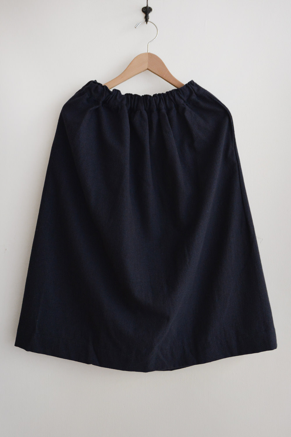 MAKIE, Wool Skirt - Navy Check