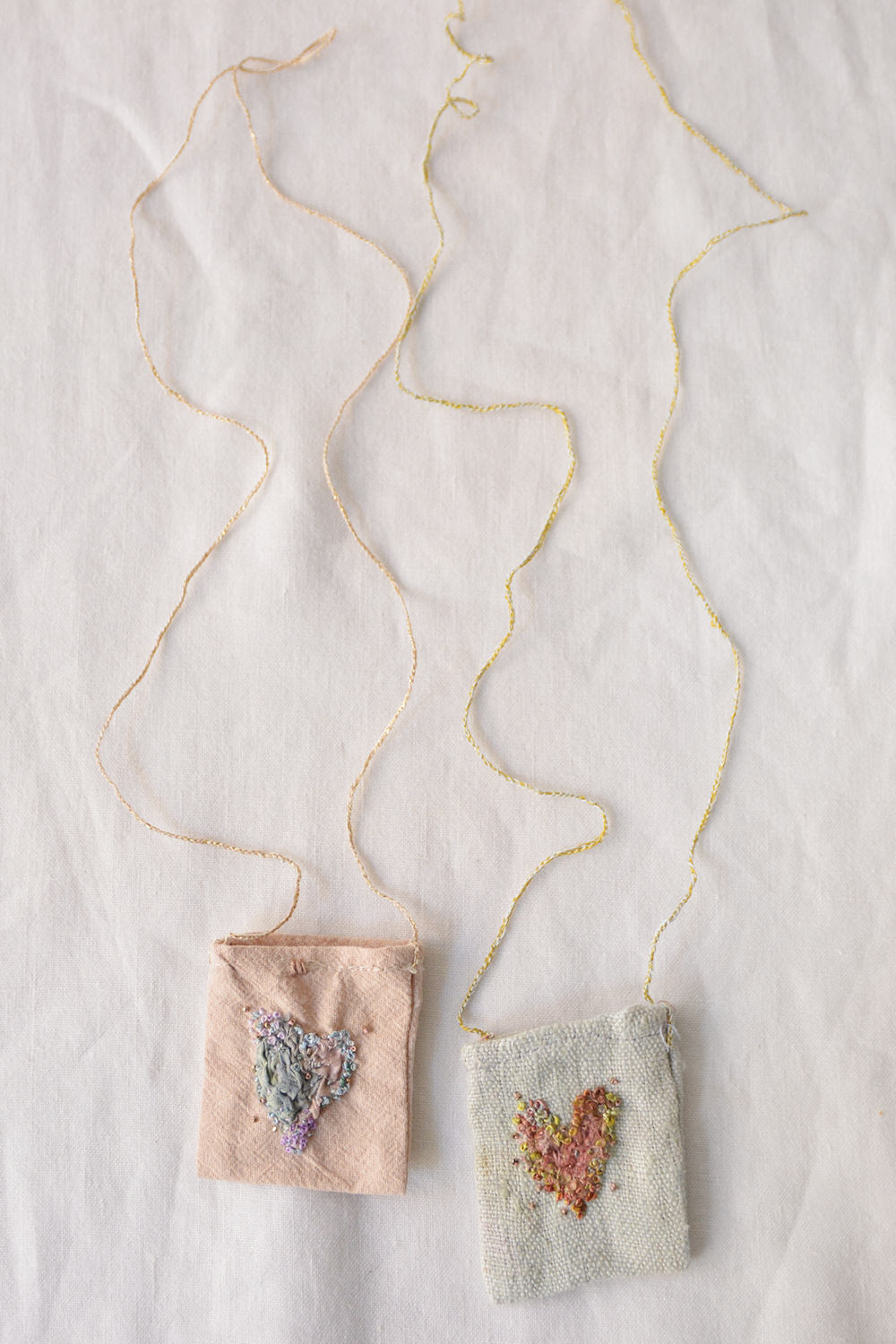 Antonia Rossi, Sachet with Embroidered Hearts