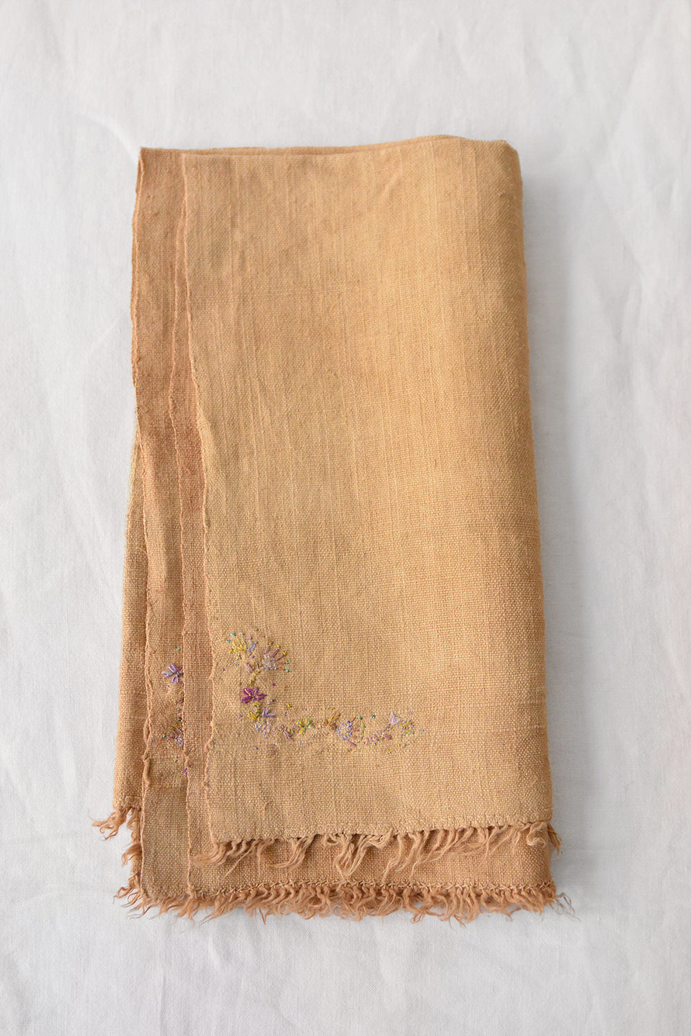 Antonia Rossi, Embroidered Linen Napkins - Terracotta