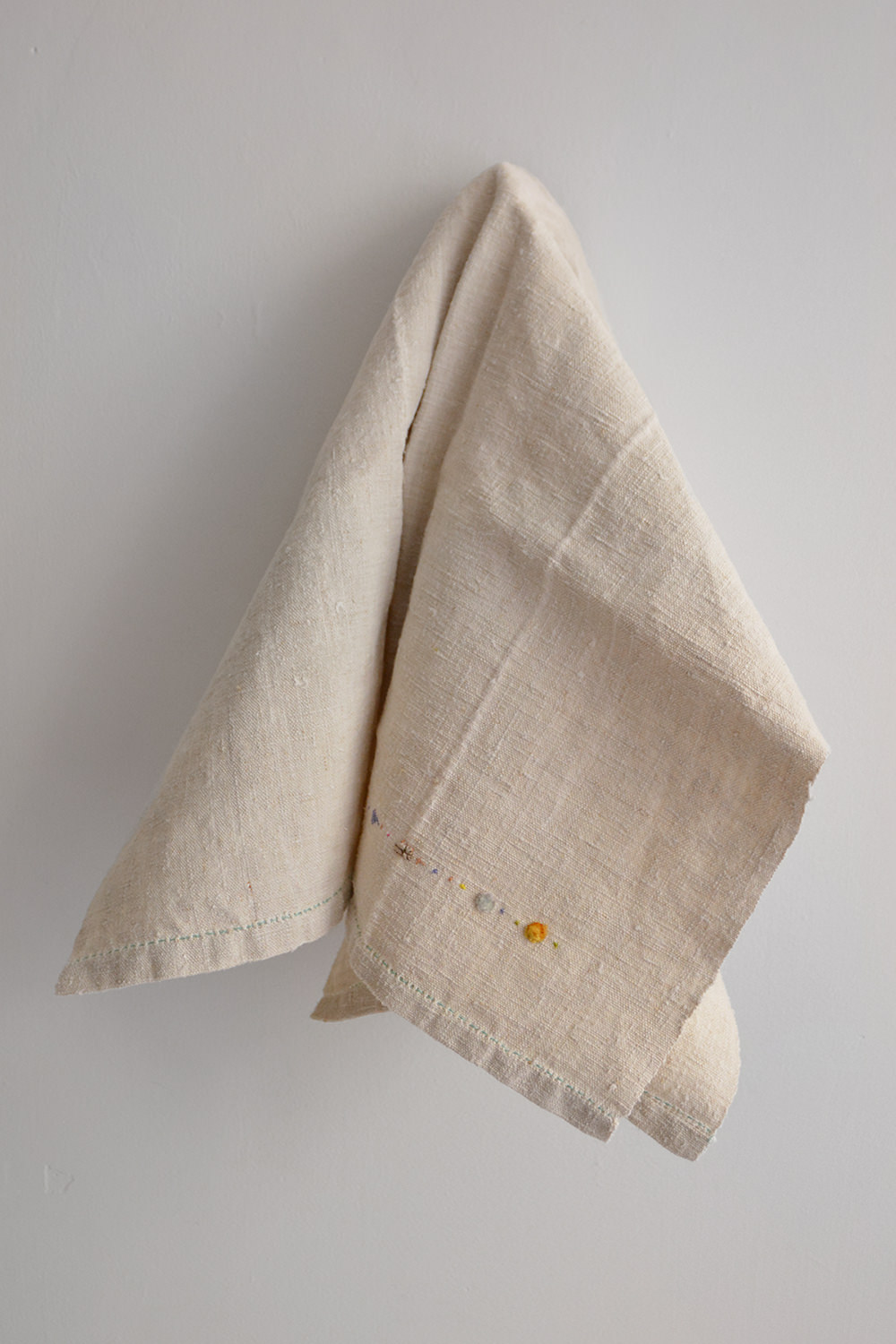 Antonia Rossi, Embroidered Linen Napkins - Natural B