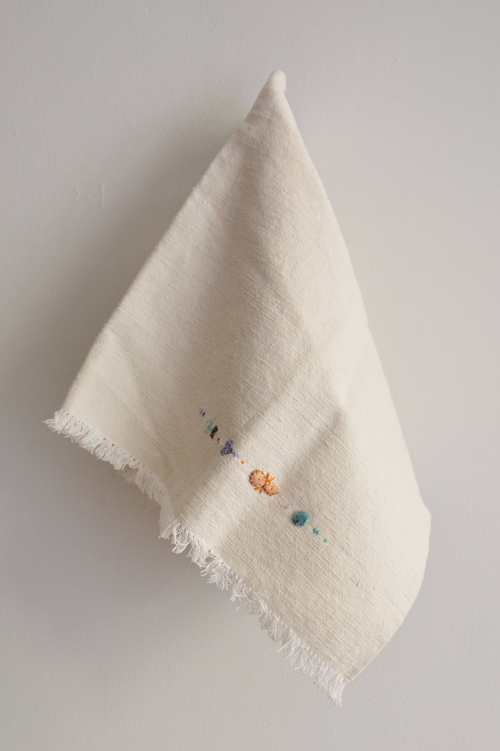 Antonia Rossi, Embroidered Linen Napkins - Natural D