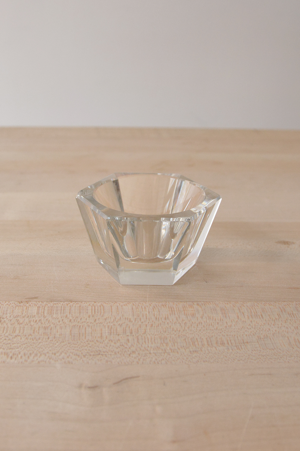 French Vintage Crystal Glass, Salt Cellar / Caviar Bowl