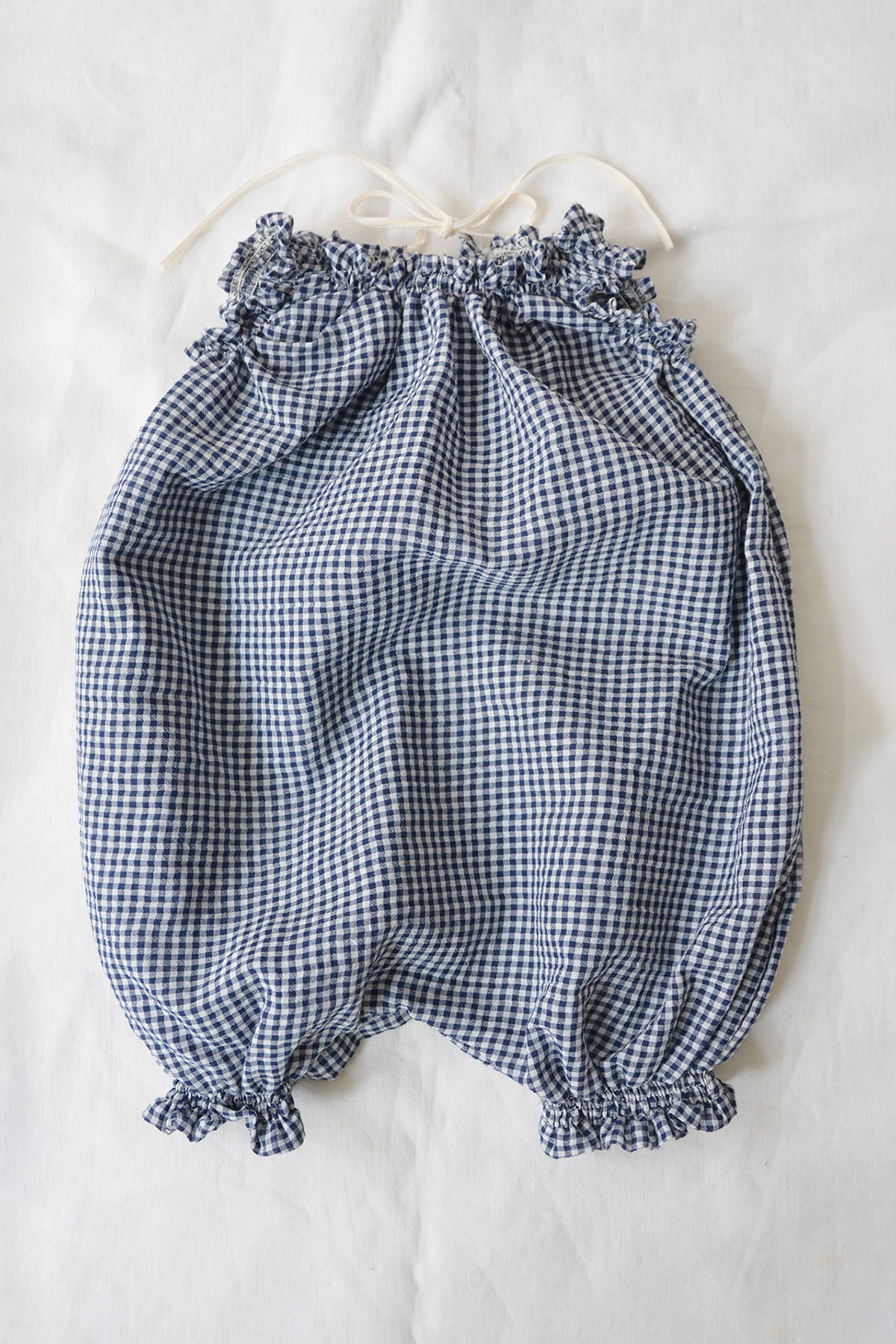 Balloon Onesie - Navy Check