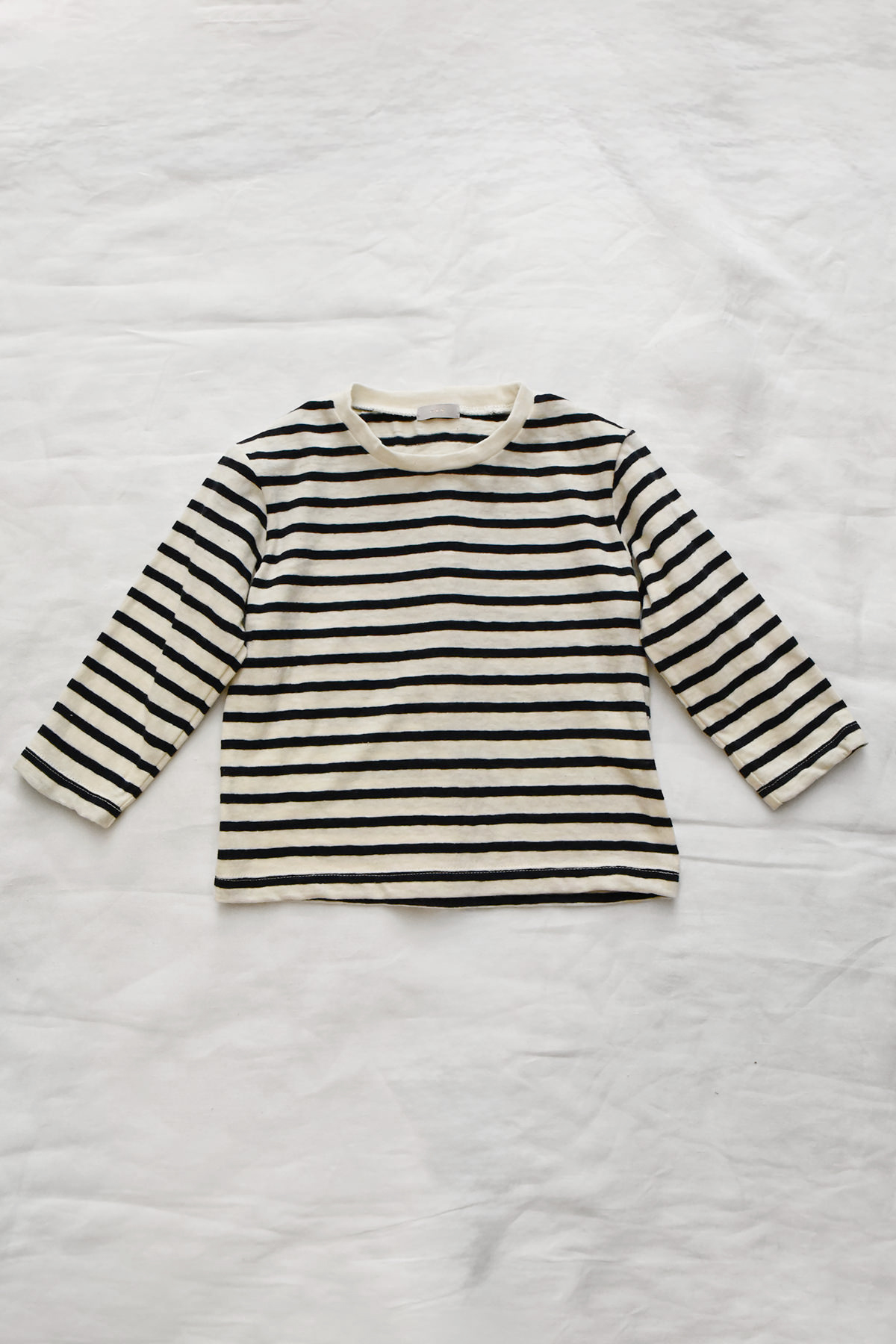Children's striped crew neck pullover