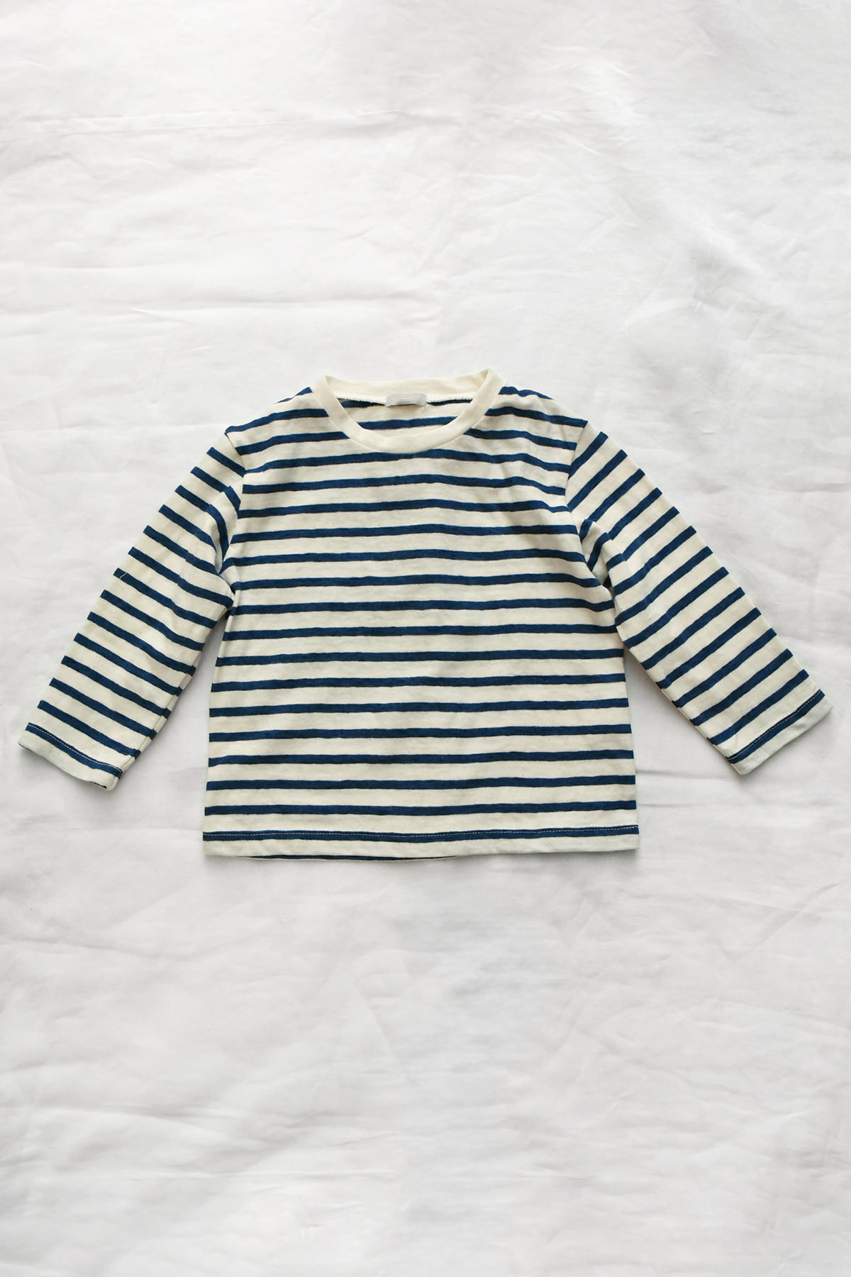 Kids striped long sleeve pullover in blue stripe