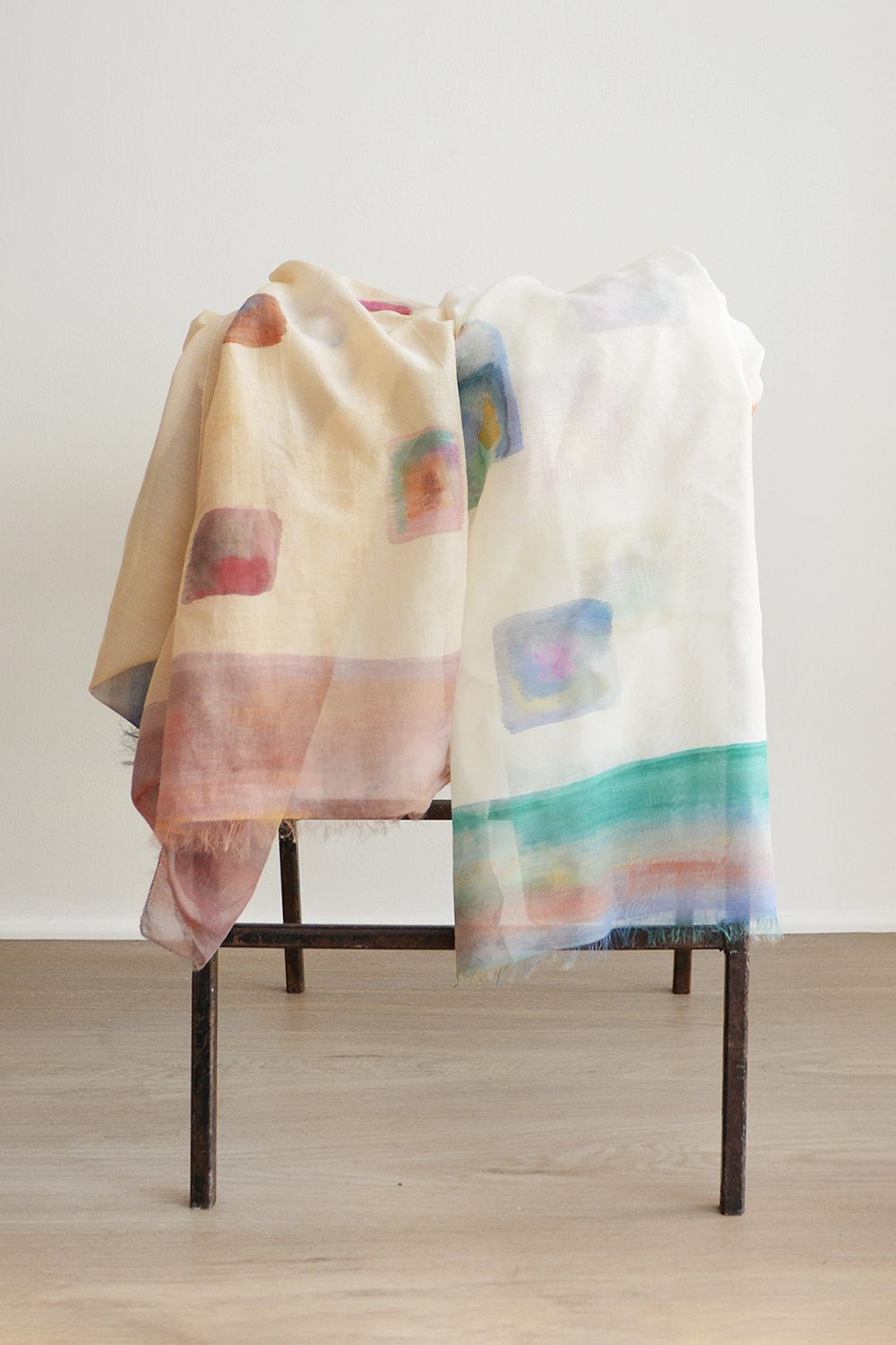 Giulia Maria Piccinini, Hand Painted Silk Cotton Scarf #B