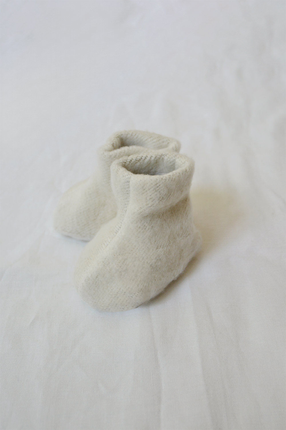 Newborn Cotton Booties - Off White