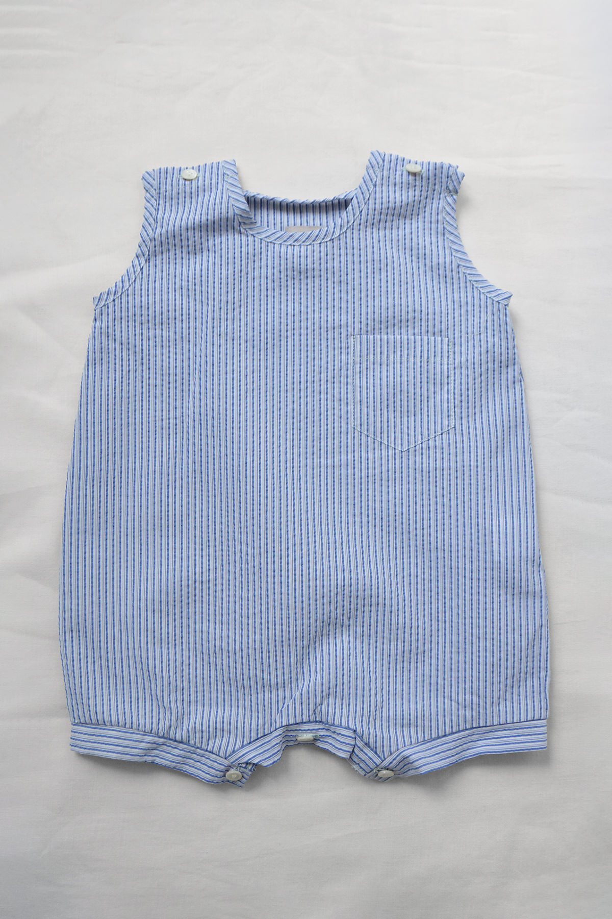 Sleeveless Onesie Sky - Stripe
