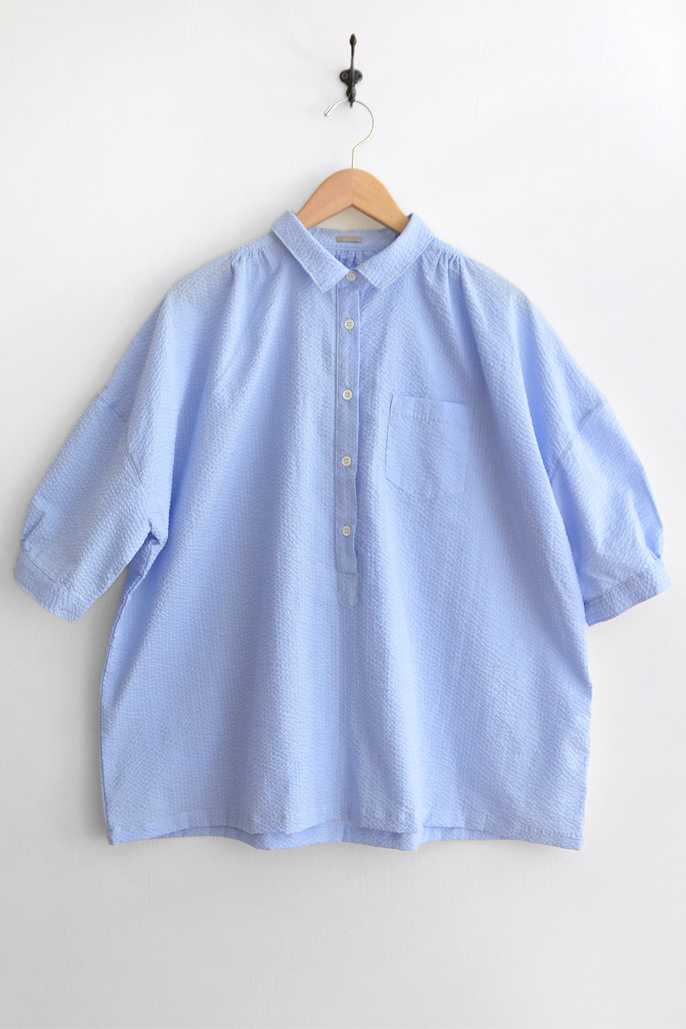 Makie 100% Cotton , Seersucker Fabric Blouse Top Picture