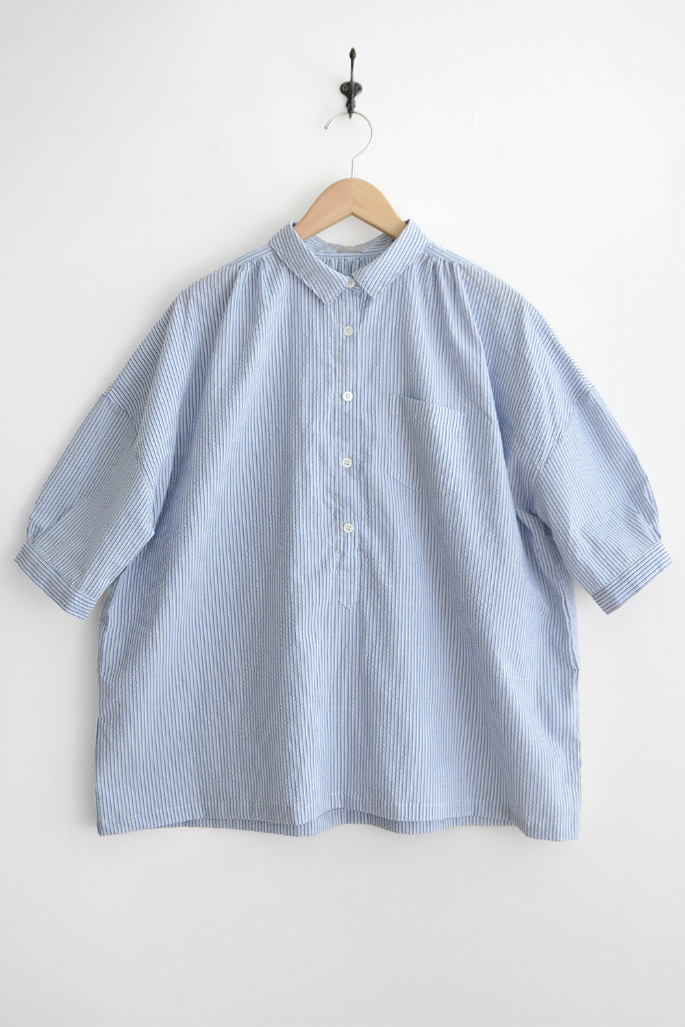 Makie 100% Cotton , Seersucker Fabric Blouse Top Picture