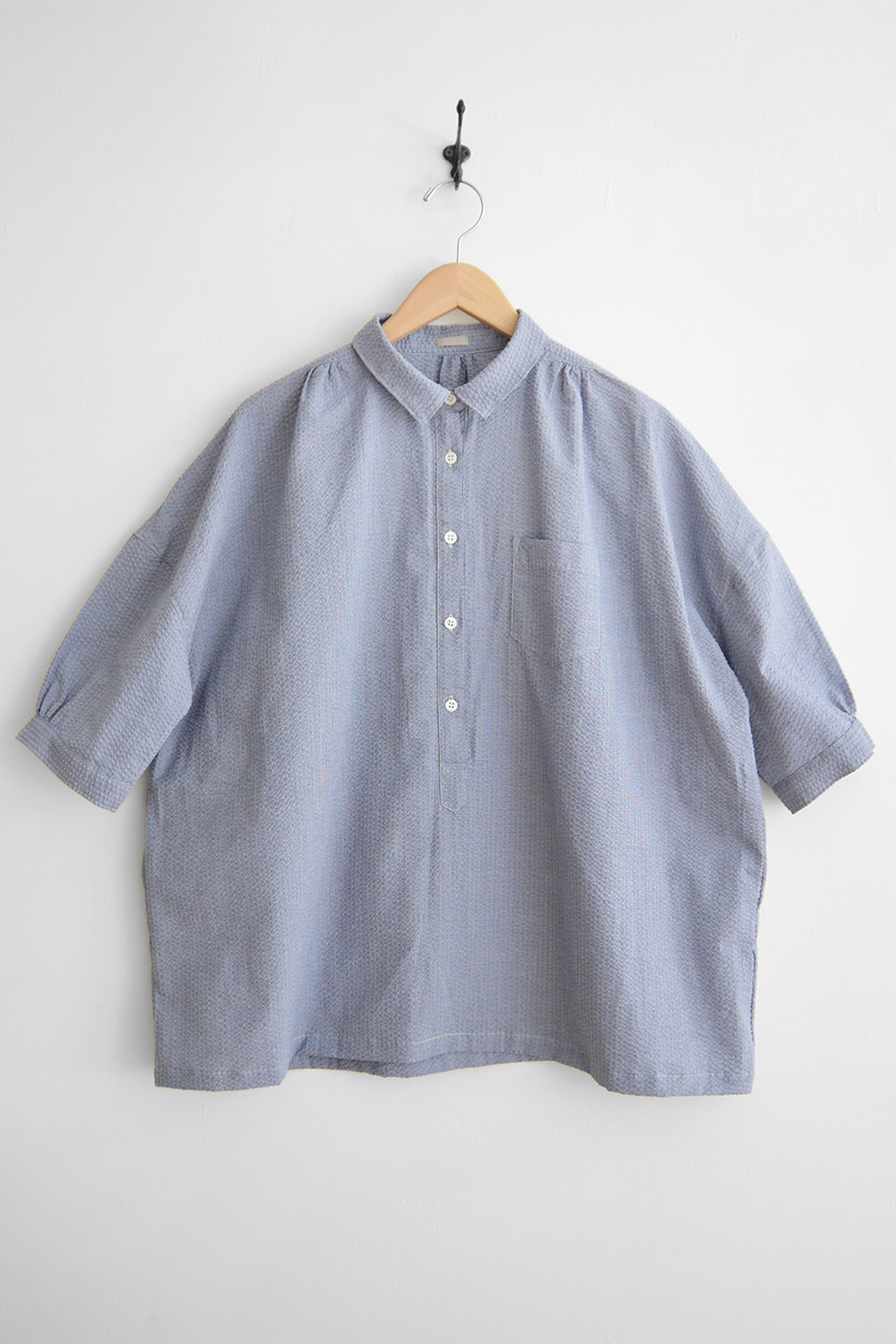 Makie 100% Cotton , Seersucker Fabric Blouse Top Picture