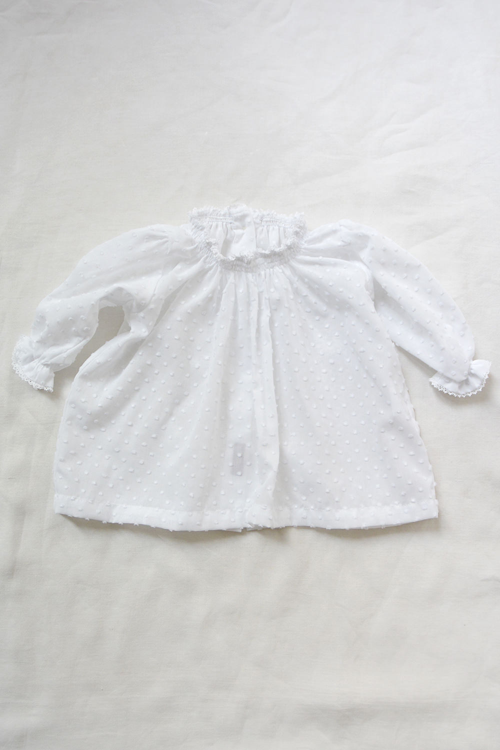 Swiss Cotton Blouse - White Dots
