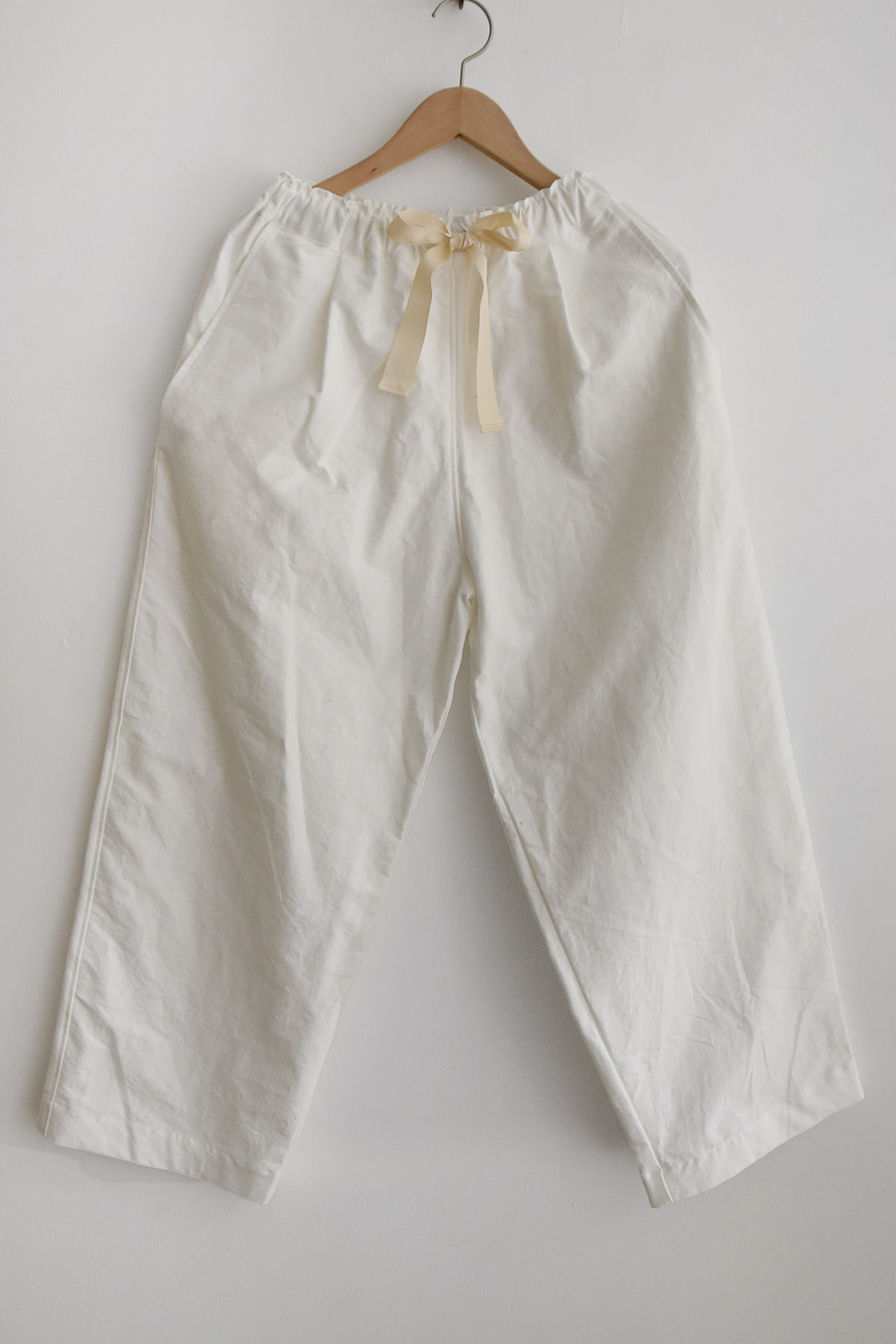 MAKIE, Organic Cotton Straight Pants Erin - White