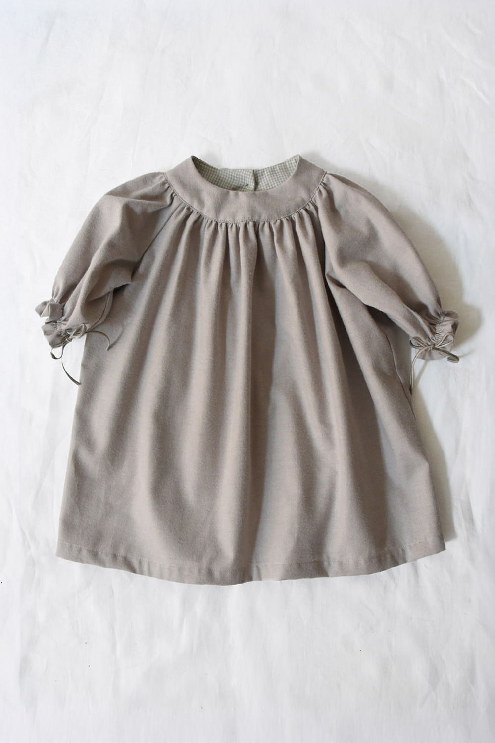 Flannel Dress Nicole - Lt. Sand