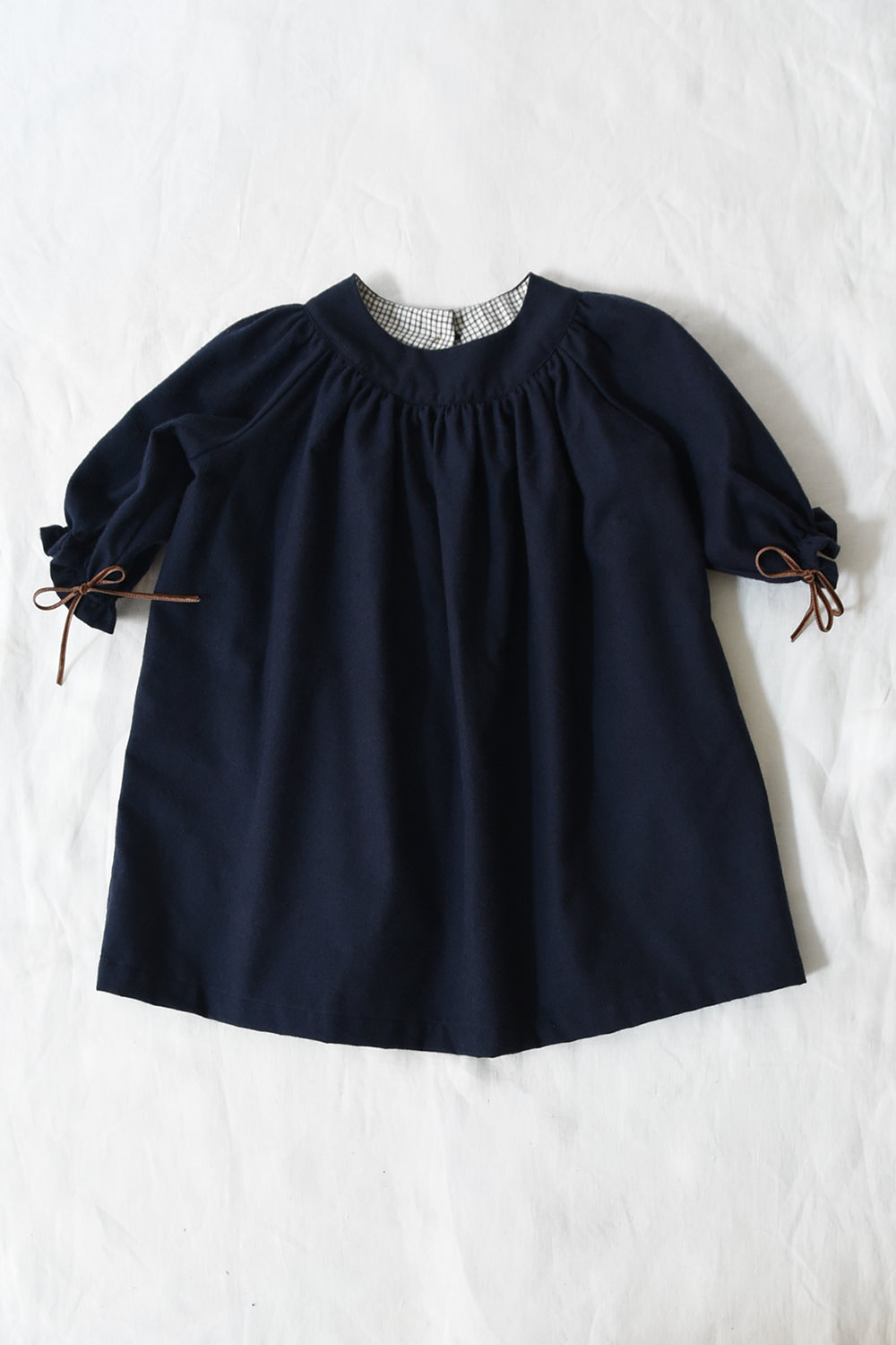 Flannel Dress Nicole - Navy