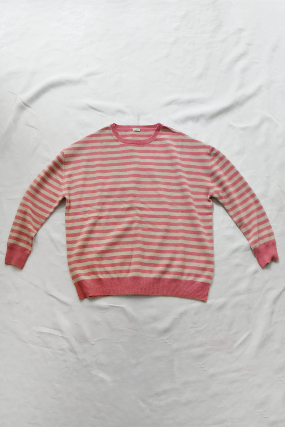 MAKIE, Cashmere Sweater - Dusty Pink x Lt. Beige Stripe