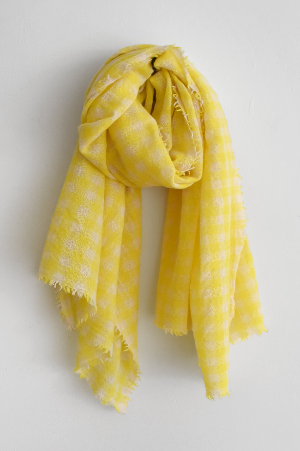 MAKIE, Cashmere Scarf - Lemon x Cream