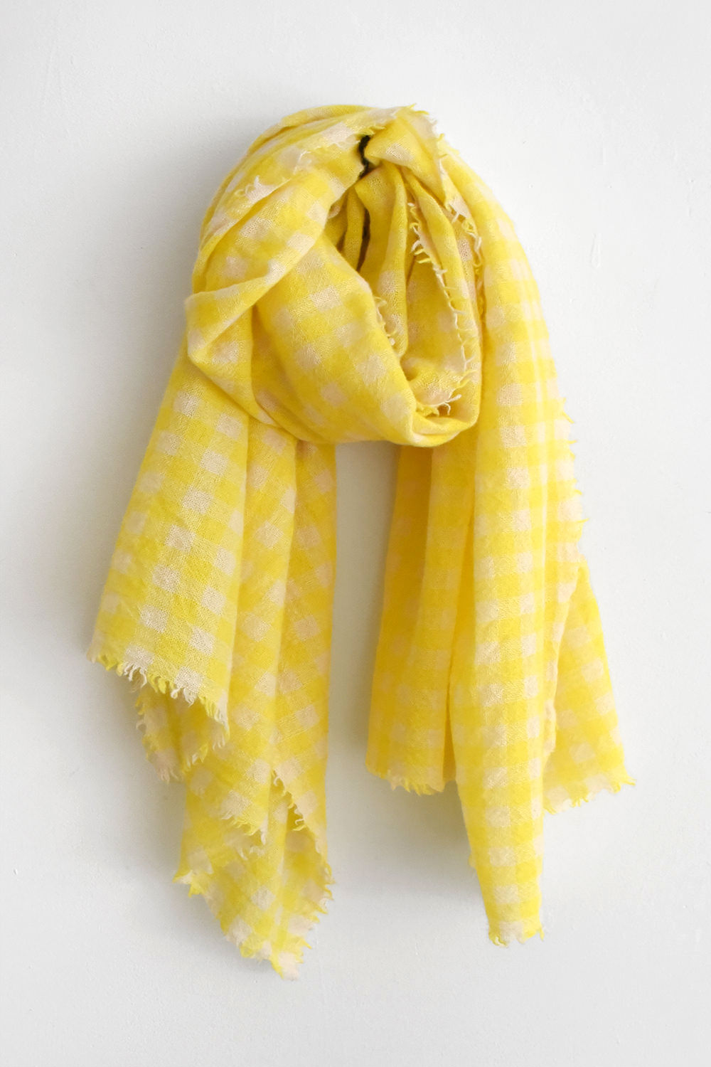 MAKIE, Cashmere Scarf - Lemon x Cream