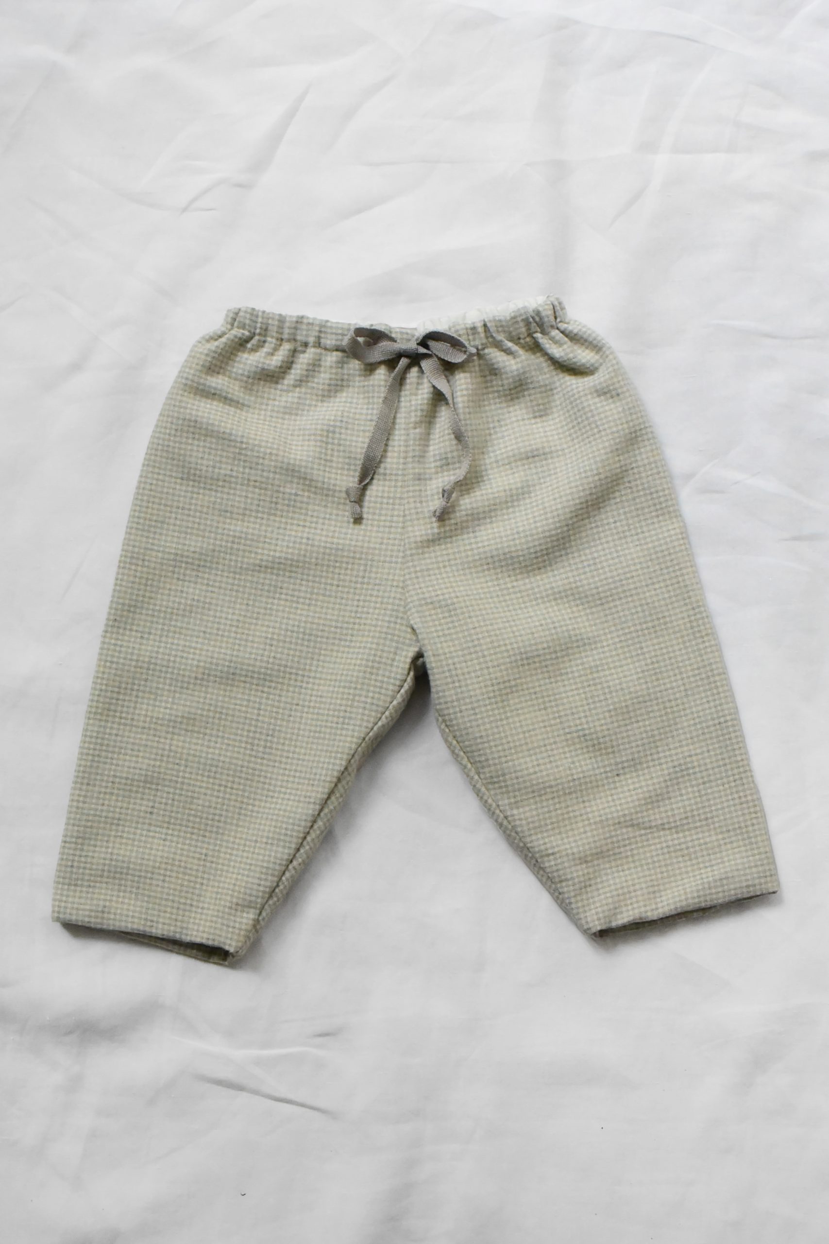 Baby Pants Miles Beige Check Top Picture