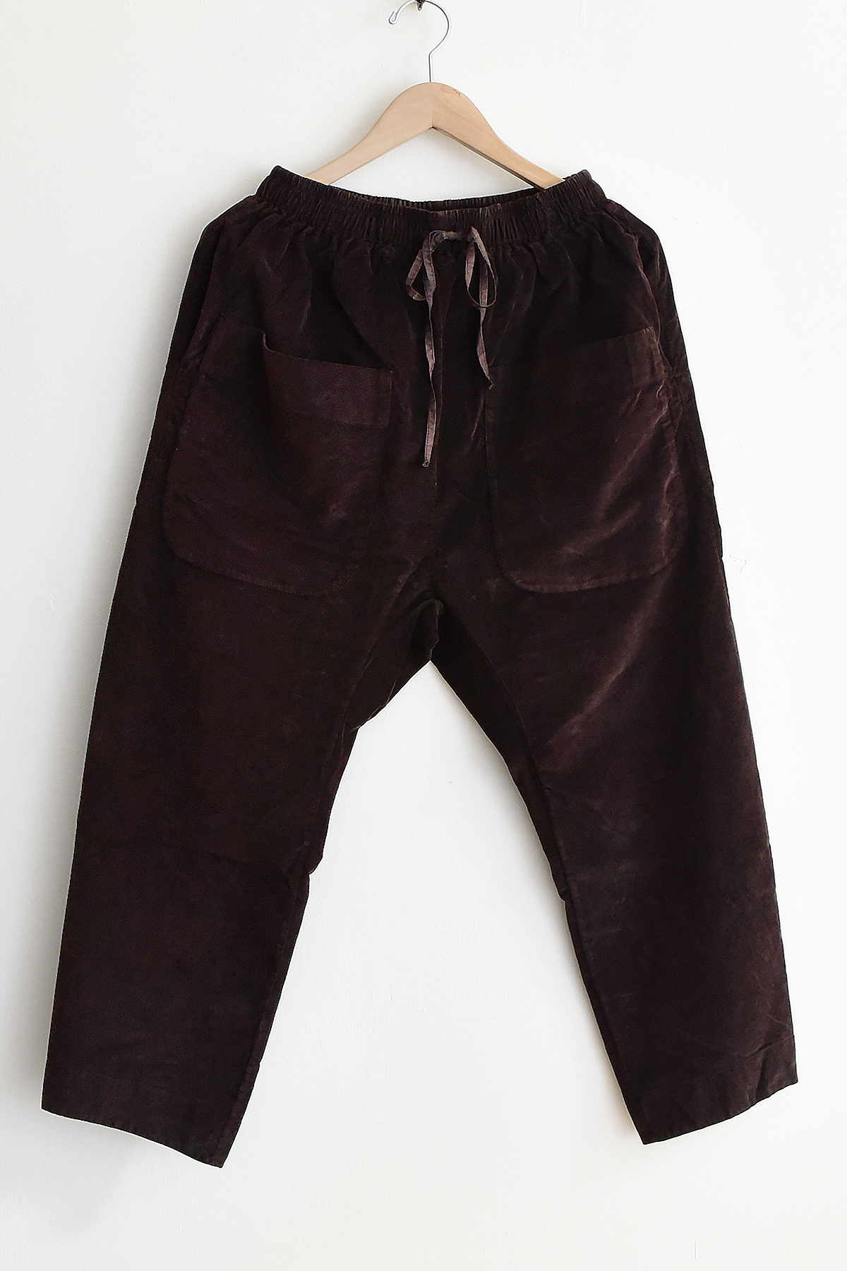 Album di Famiglia, U23126 Braghe Velvet Trousers - Chocolate