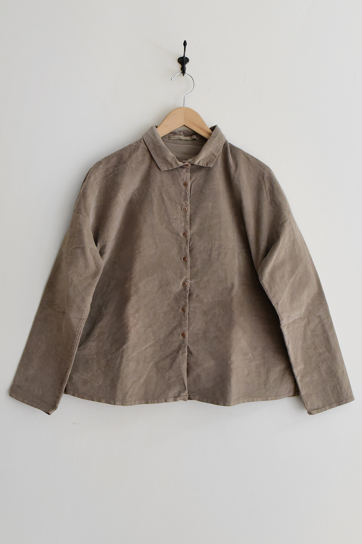 Album di Famiglia, 12_125 Velvet Short Collar Shirt - Marron