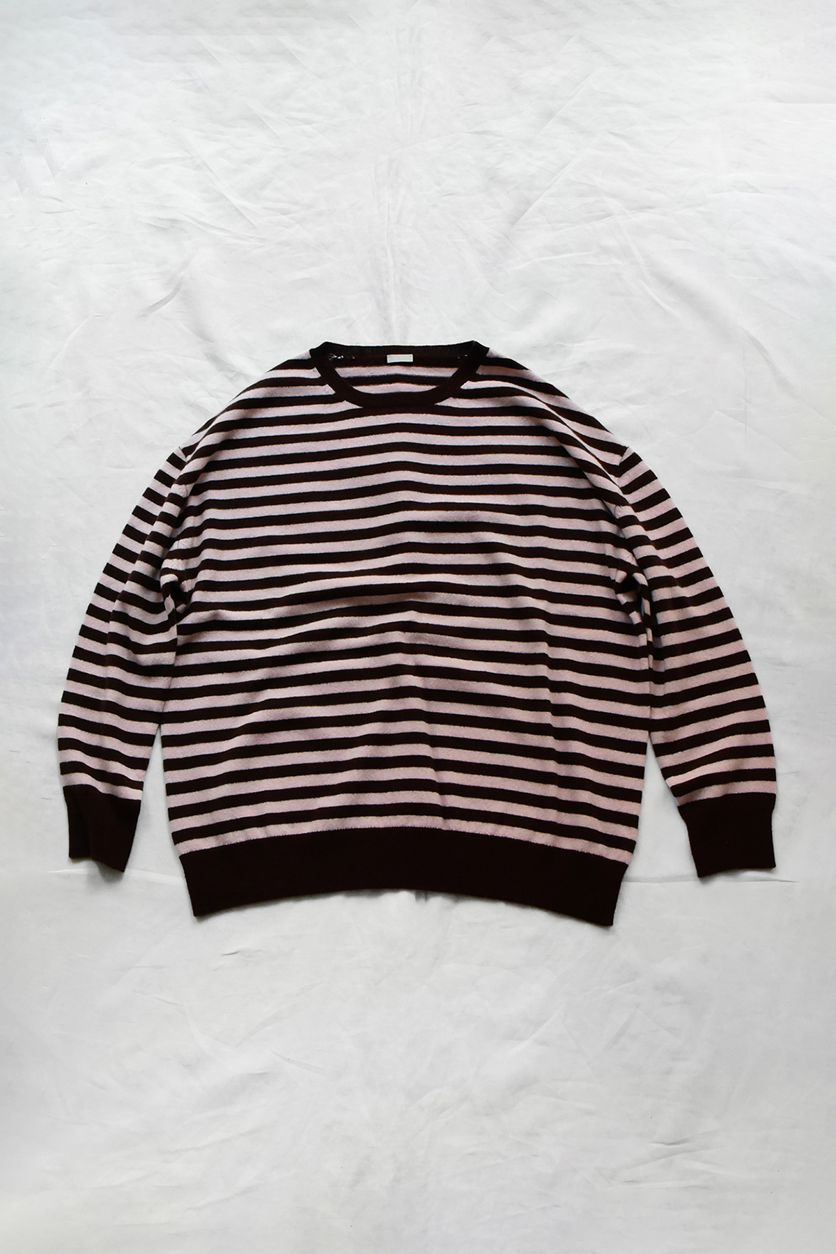 MAKIE, Cashmere Sweater - Pink x Brown Stripe