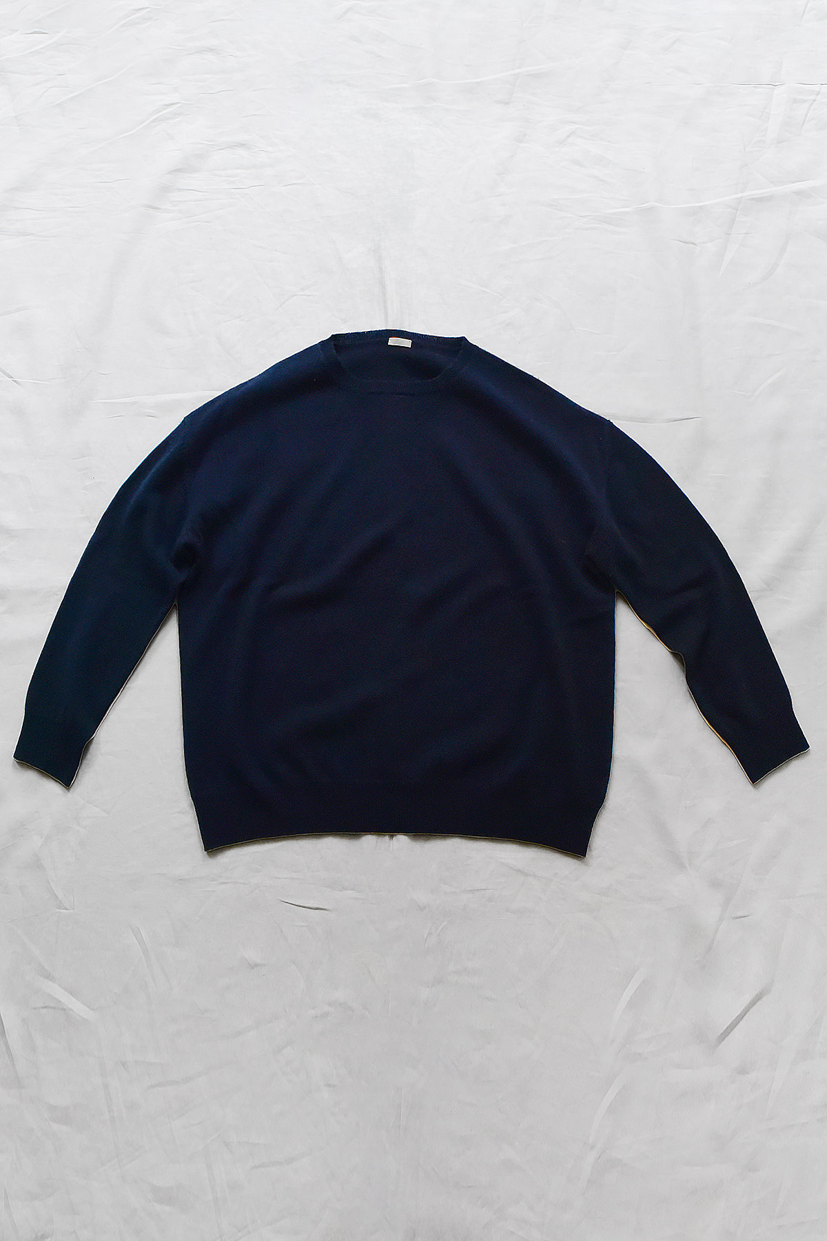 MAKIE, Round Neck Cashmere Sweater - Navy