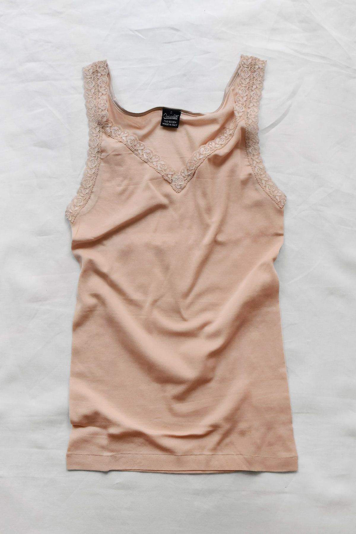Oscalito, Tank Top w/ Leavers Lace 314 - Skin