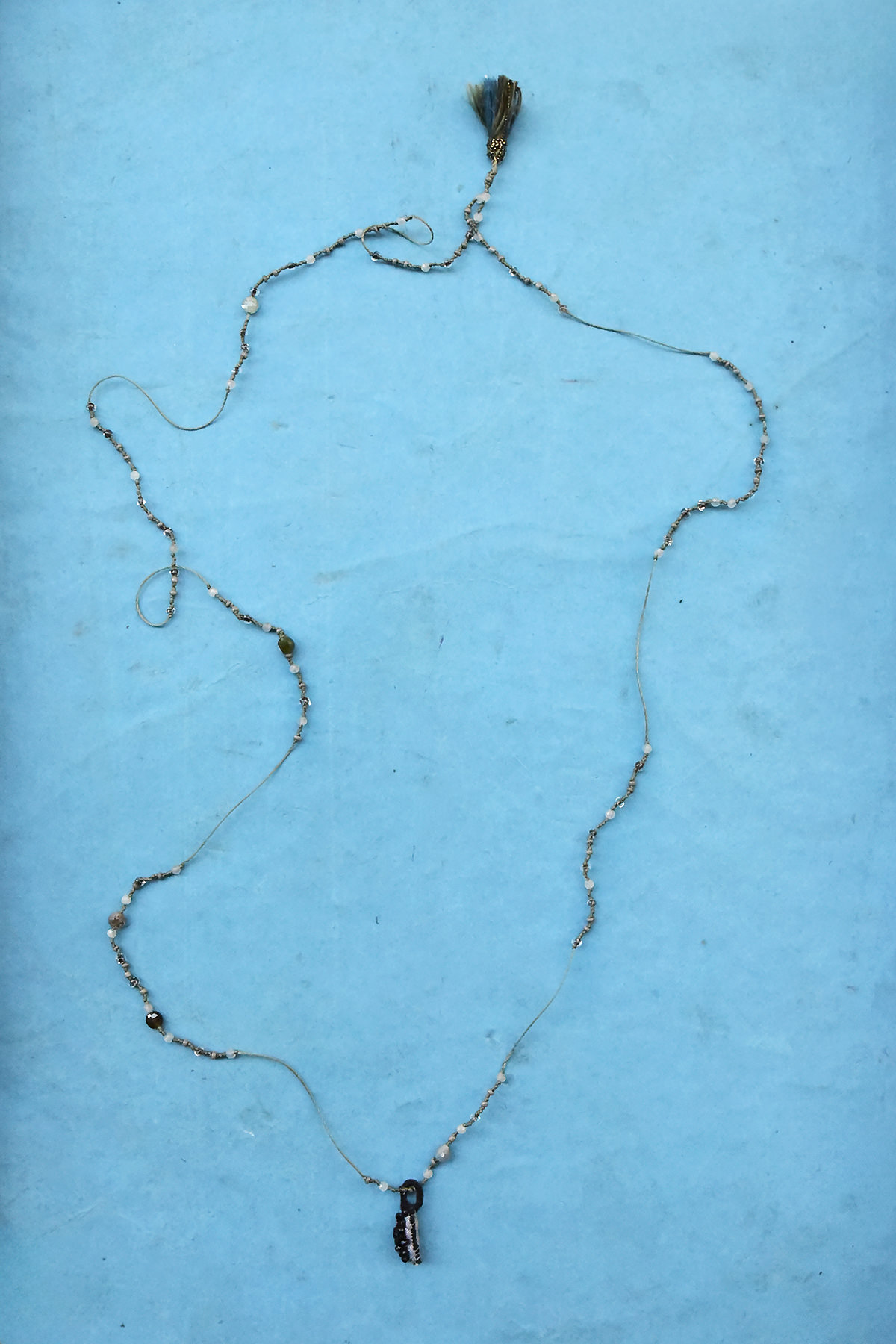 Antonia Rossi, Venetian Micro Beads Necklace with a Charm - N64