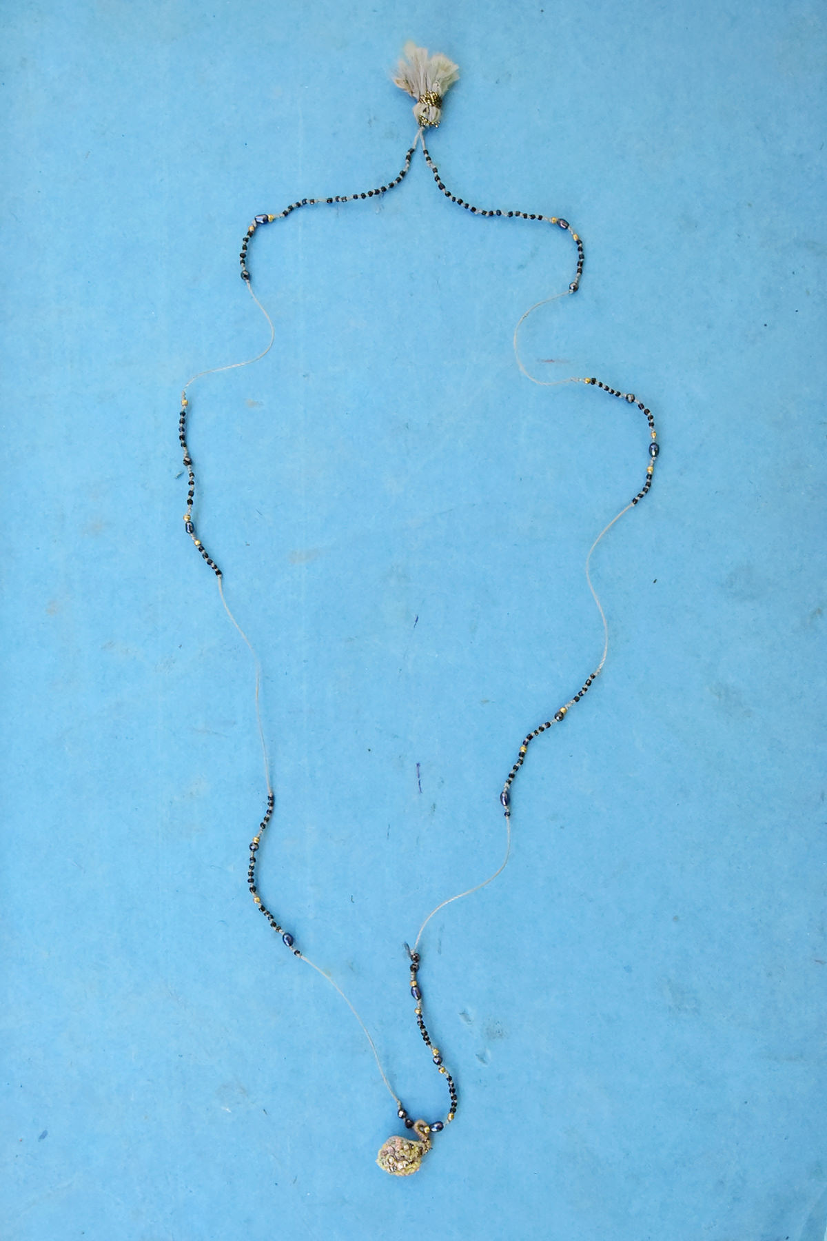 Antonia Rossi, Venetian Micro Beads Necklace with a Charm - N67