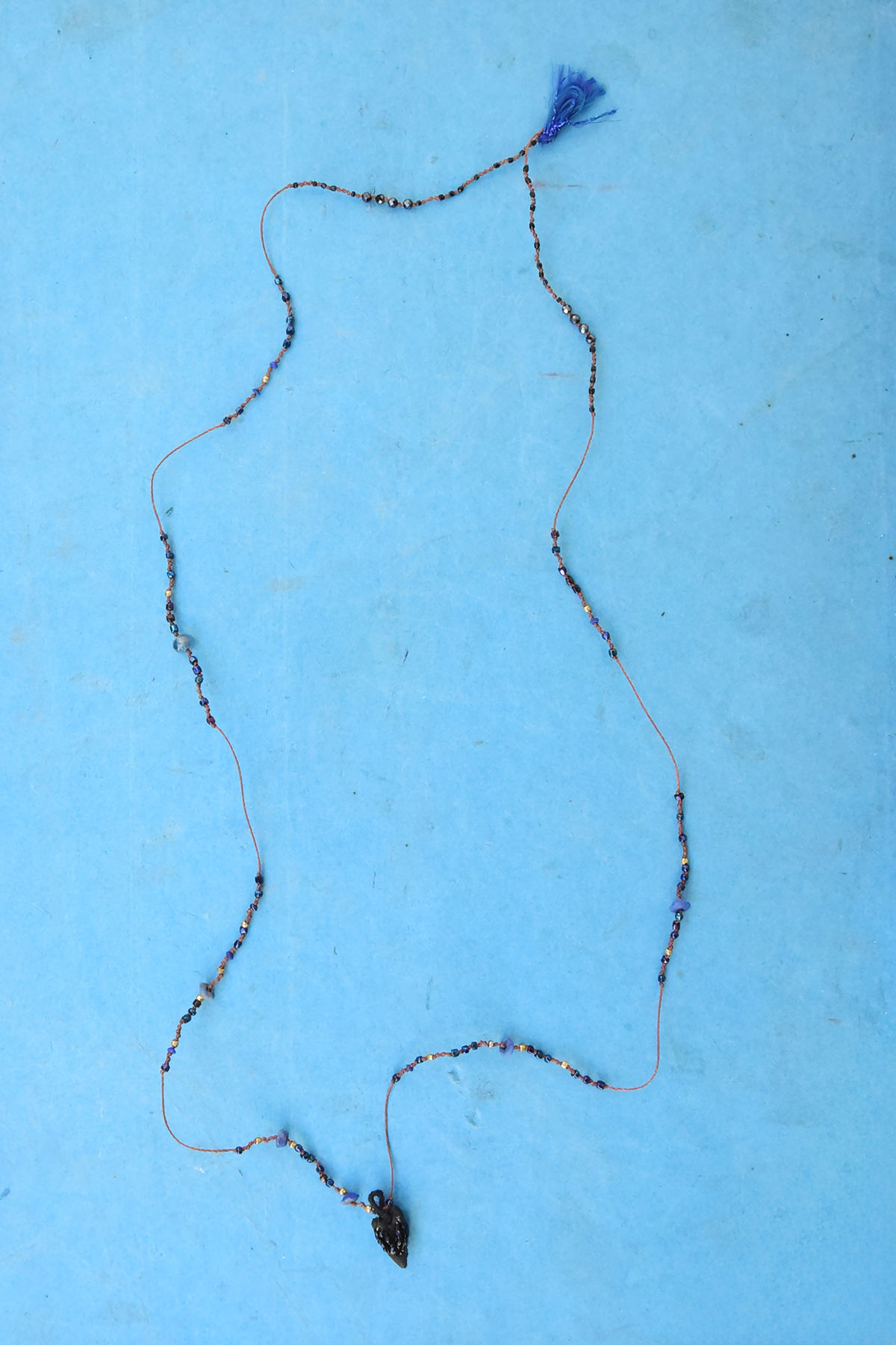 Antonia Rossi, Venetian Micro Beads Necklace with a Charm - N68